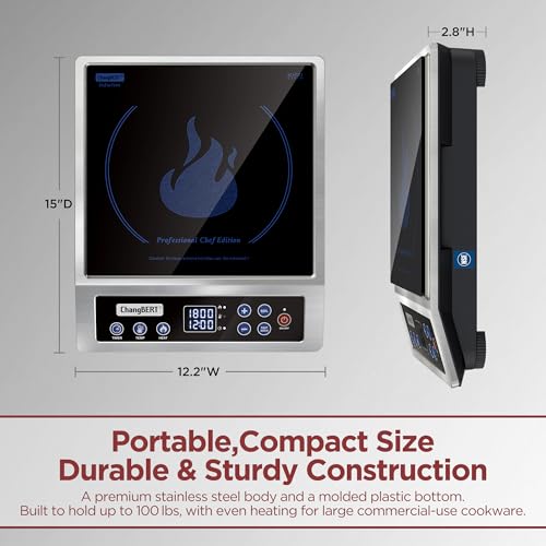 1800W Commercial Induction Cooktop Burner
