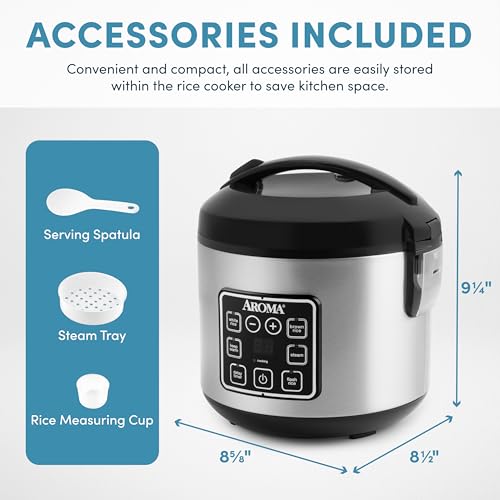 Digital Rice Cooker & Steamer 8 Cup