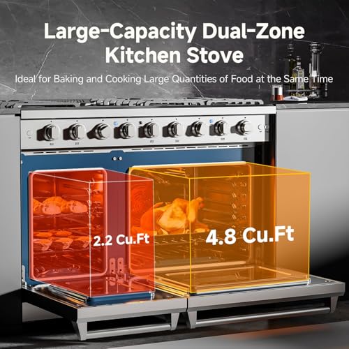 48" Double Convection Gas Range Oven