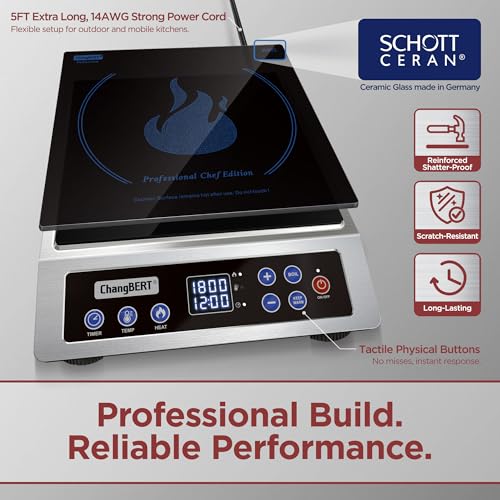 1800W Commercial Induction Cooktop Burner