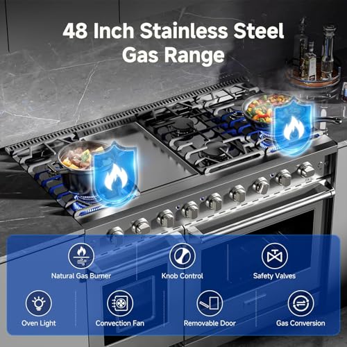 48" Double Convection Gas Range Oven