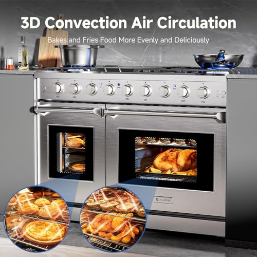 48" Double Convection Gas Range Oven
