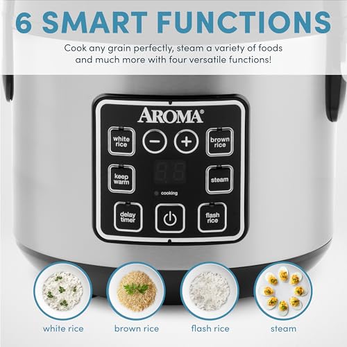 Digital Rice Cooker & Steamer 8 Cup