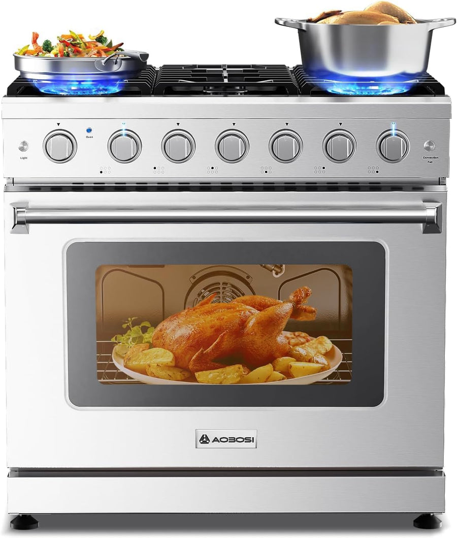 36" Gas Range with Convection Oven