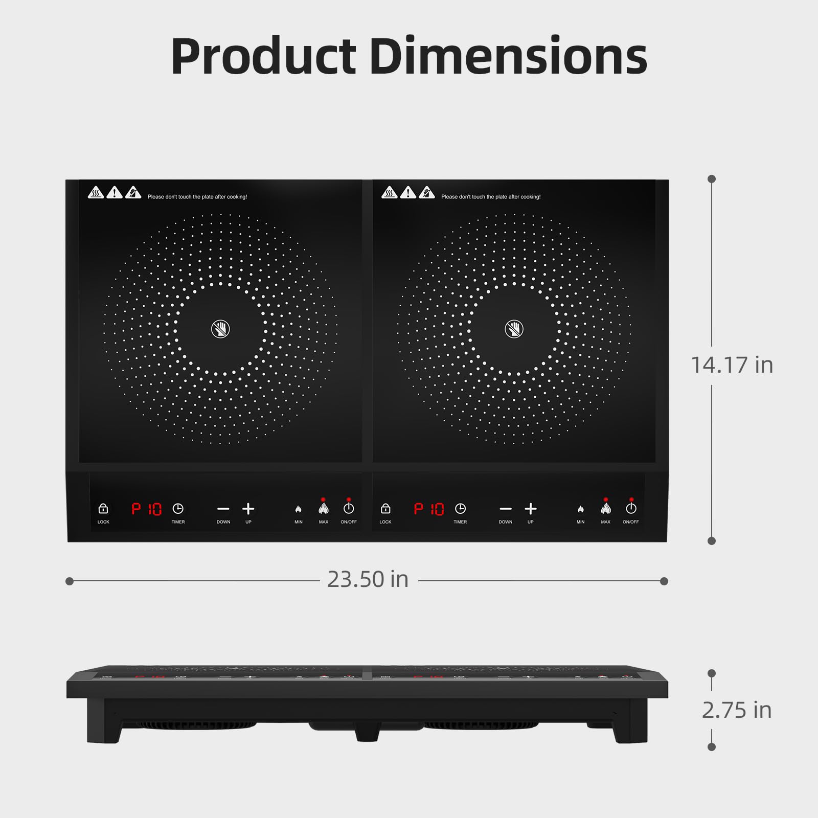 Portable Double Induction Cooktop 1800W