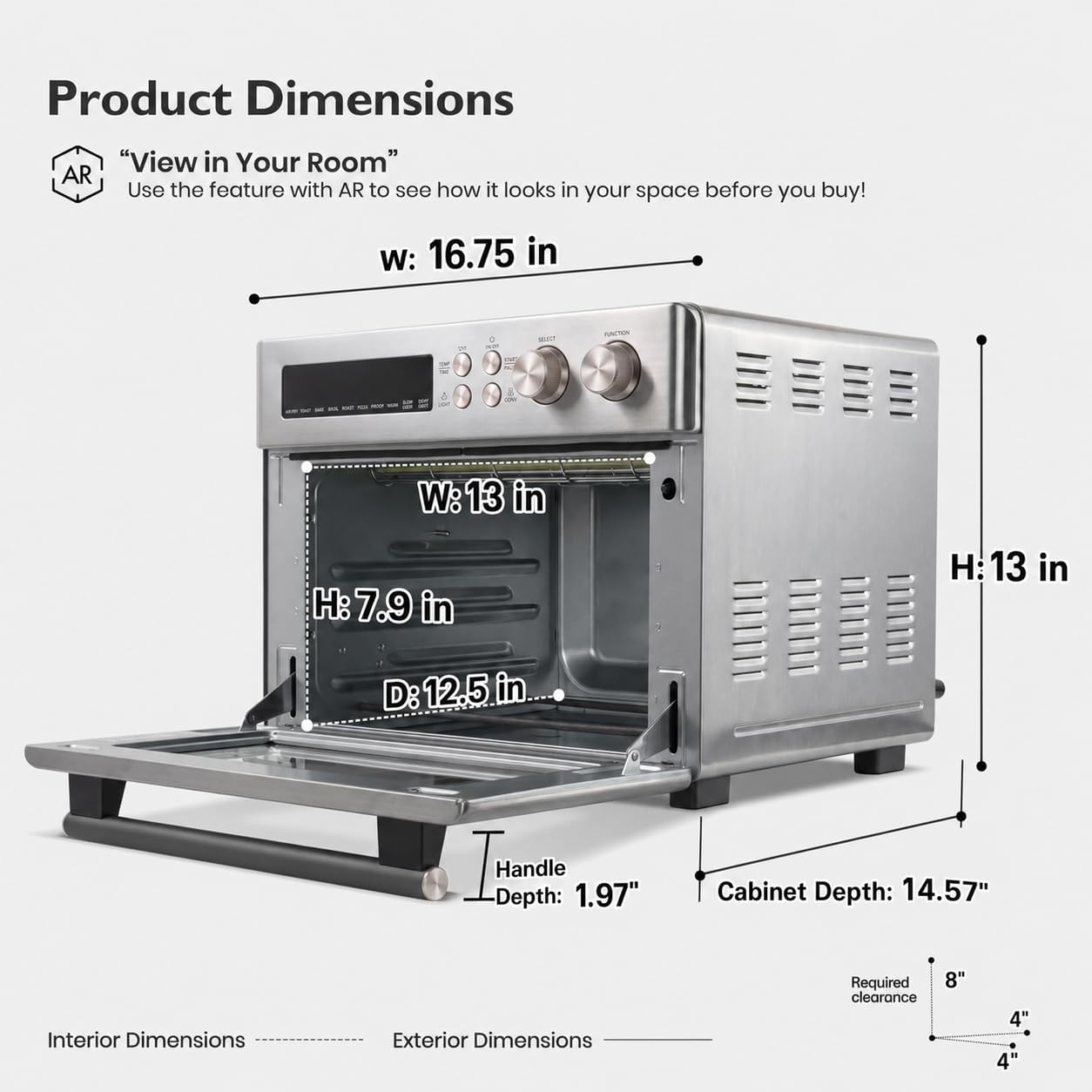 10-in-1 Air Fryer Toaster Oven Combo