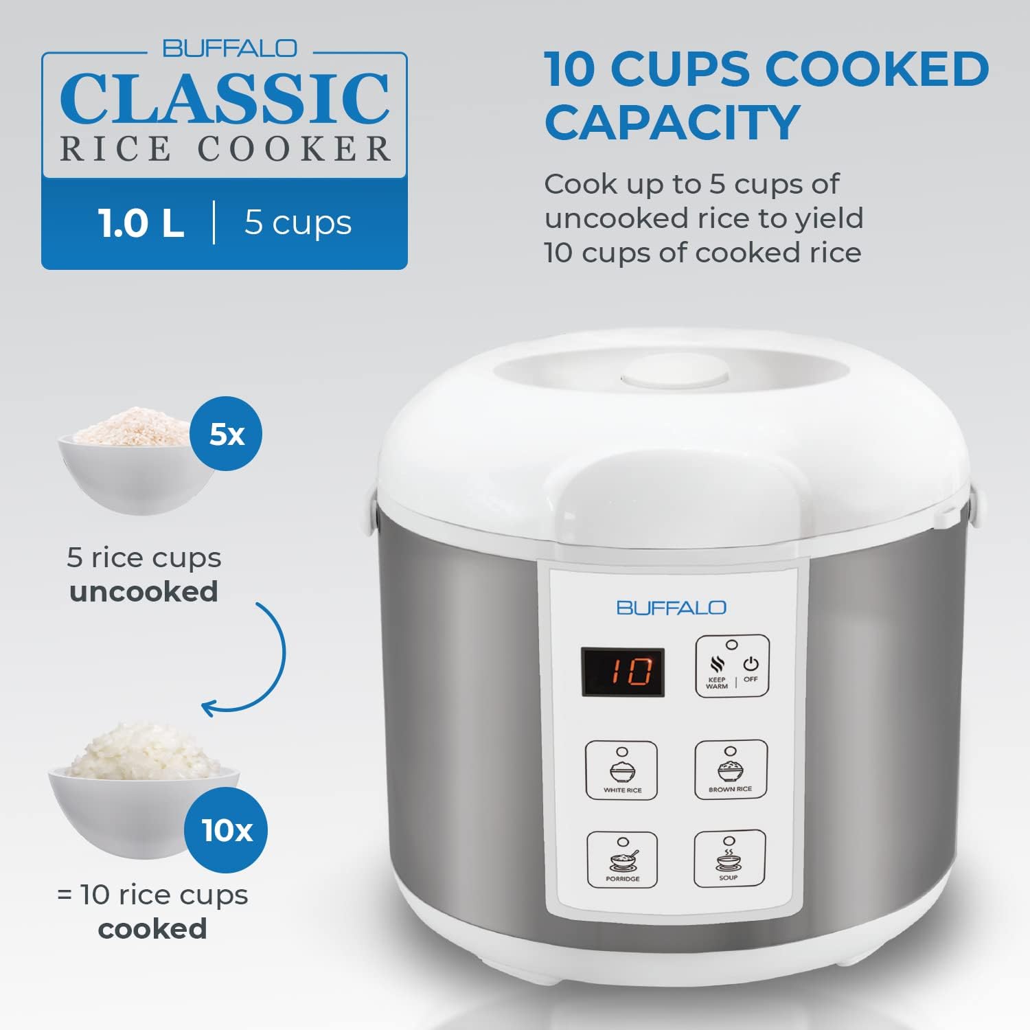 Stainless Steel Rice Cooker with Inner Pot