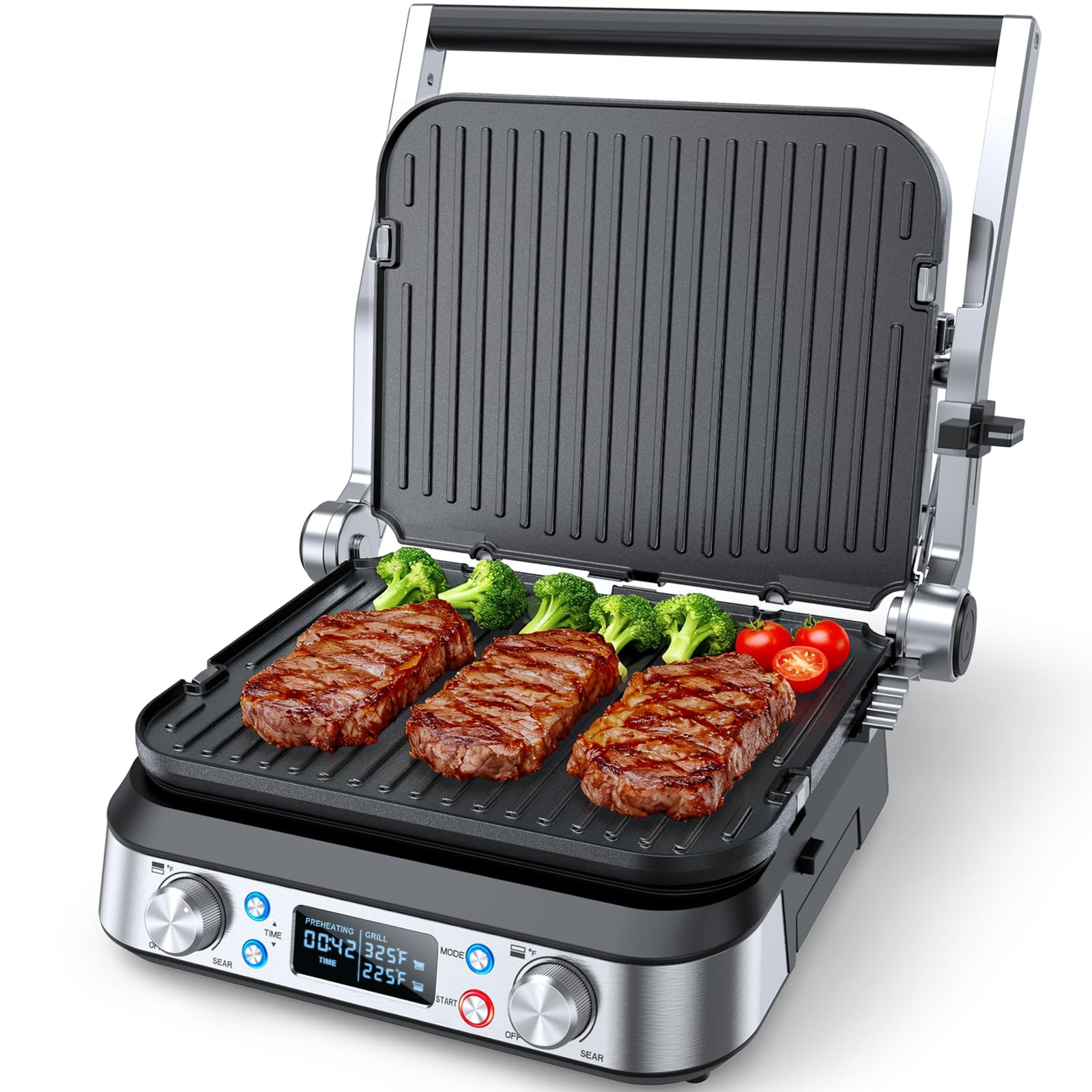 6-in-1 Electric Grill & Griddle 14"