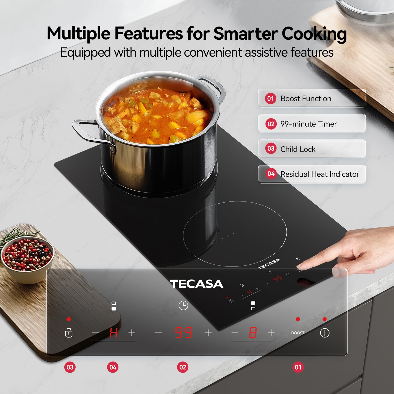 Electric Induction Cooktop 1–5 Burner