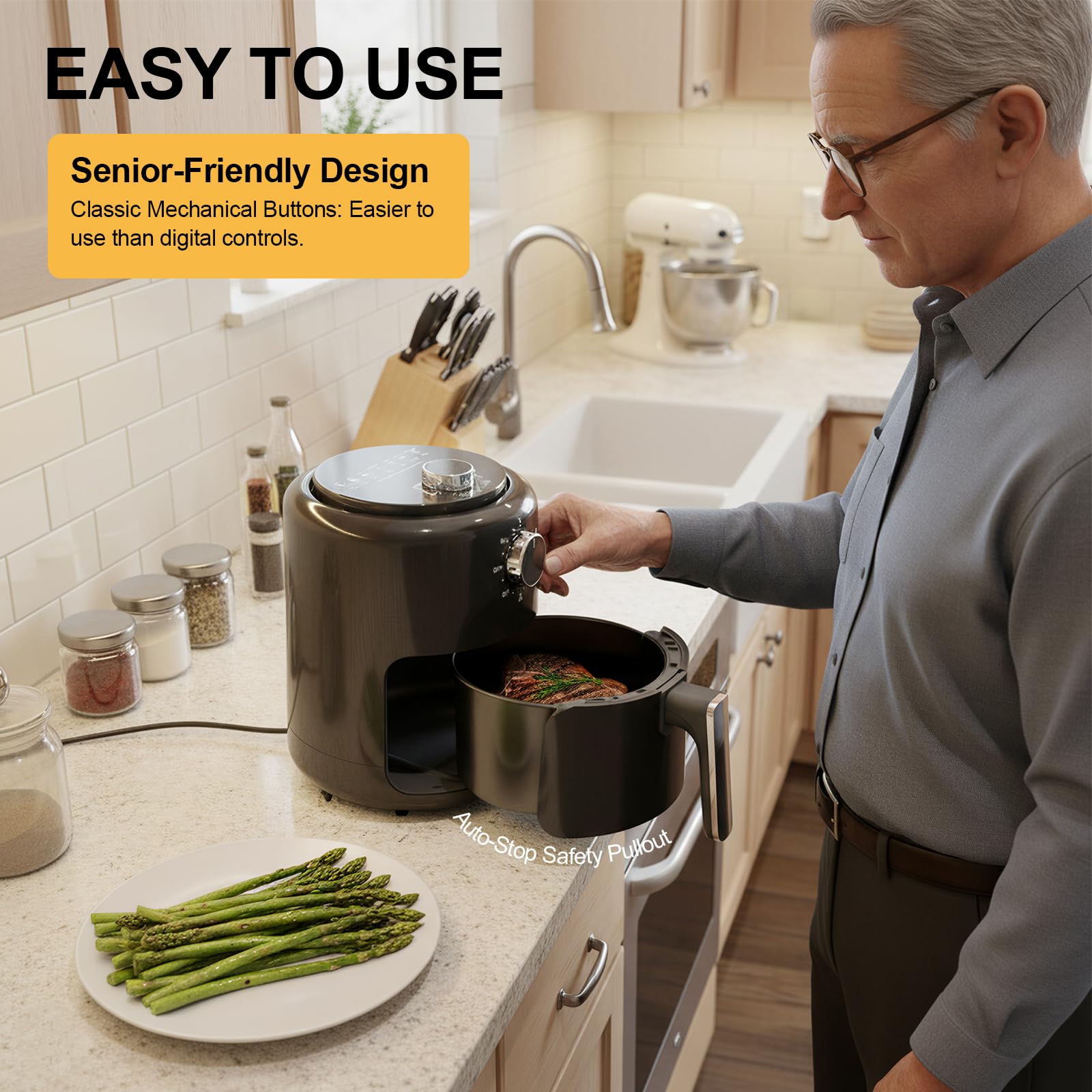 2 QT Mini 4-in-1 Air Fryer