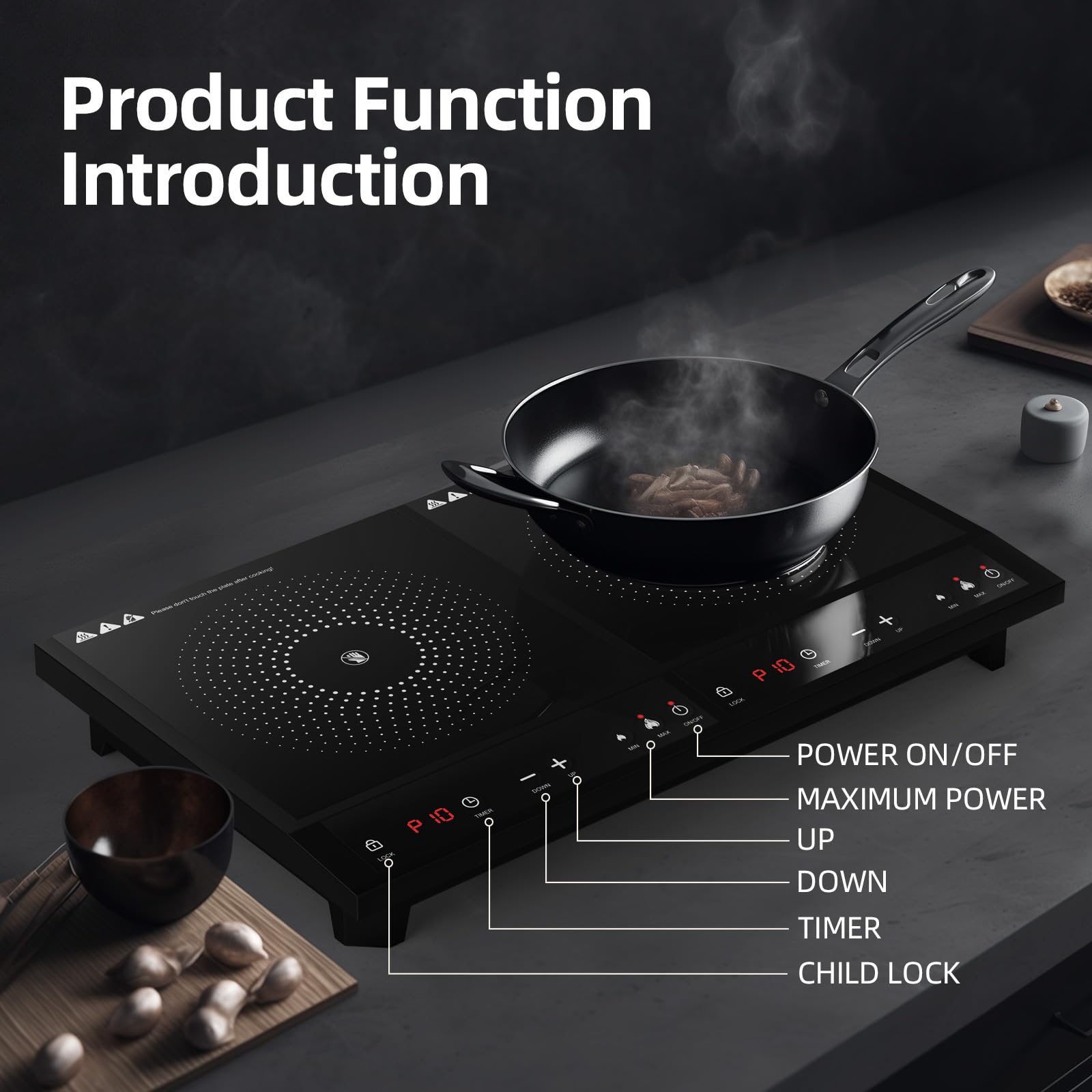 Portable Double Induction Cooktop 1800W