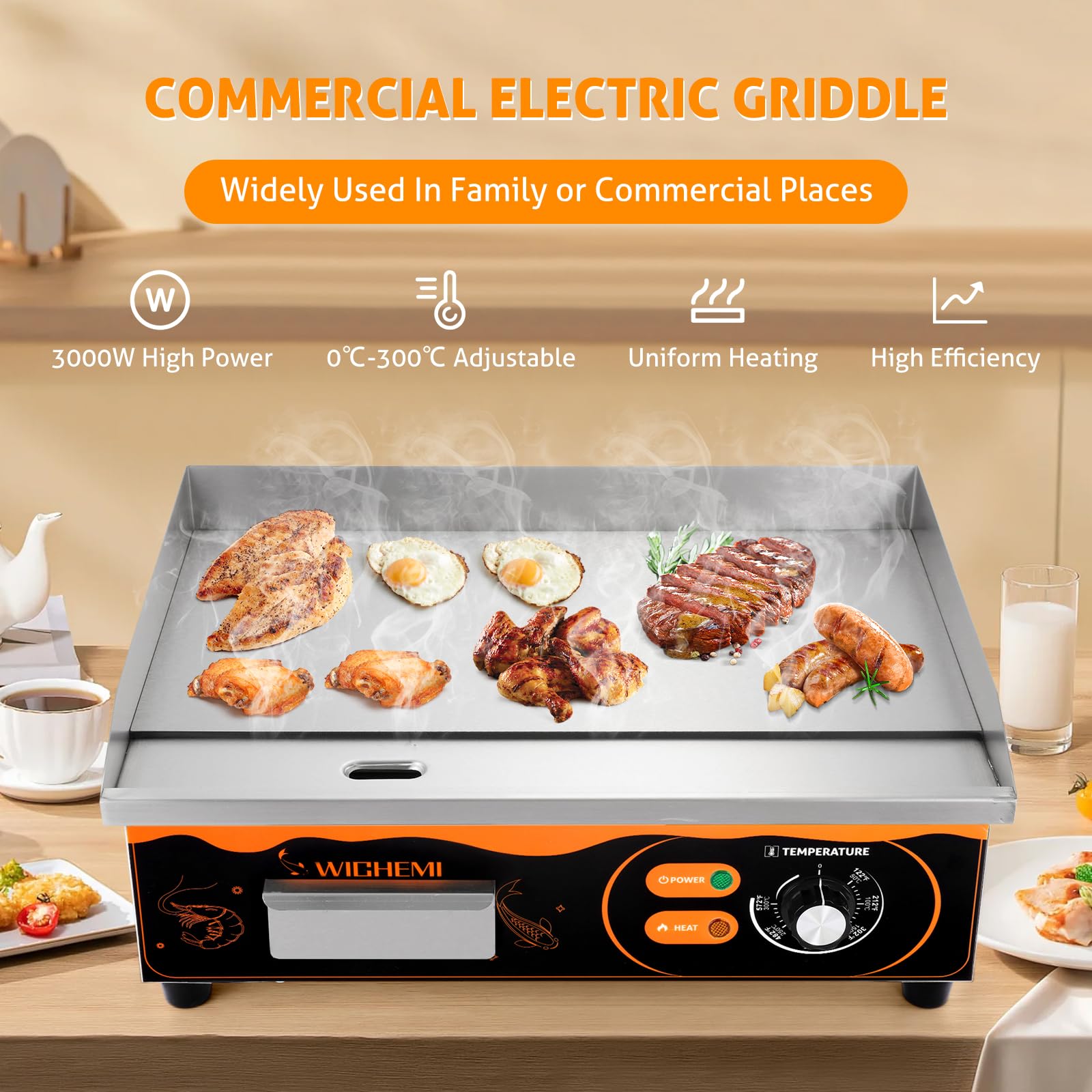 Commercial Electric Flat Top Griddle