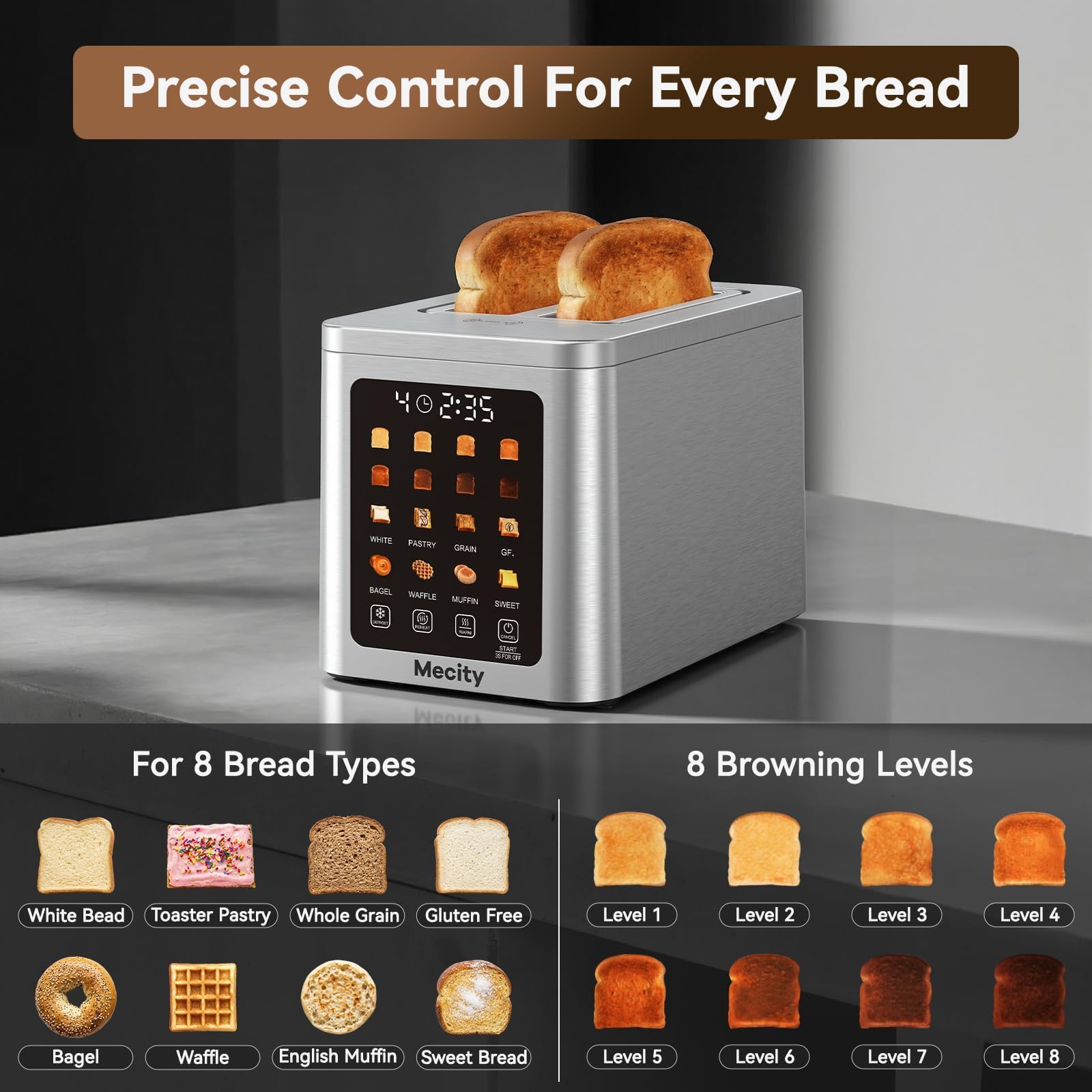 4 Slice Touch Screen Toaster