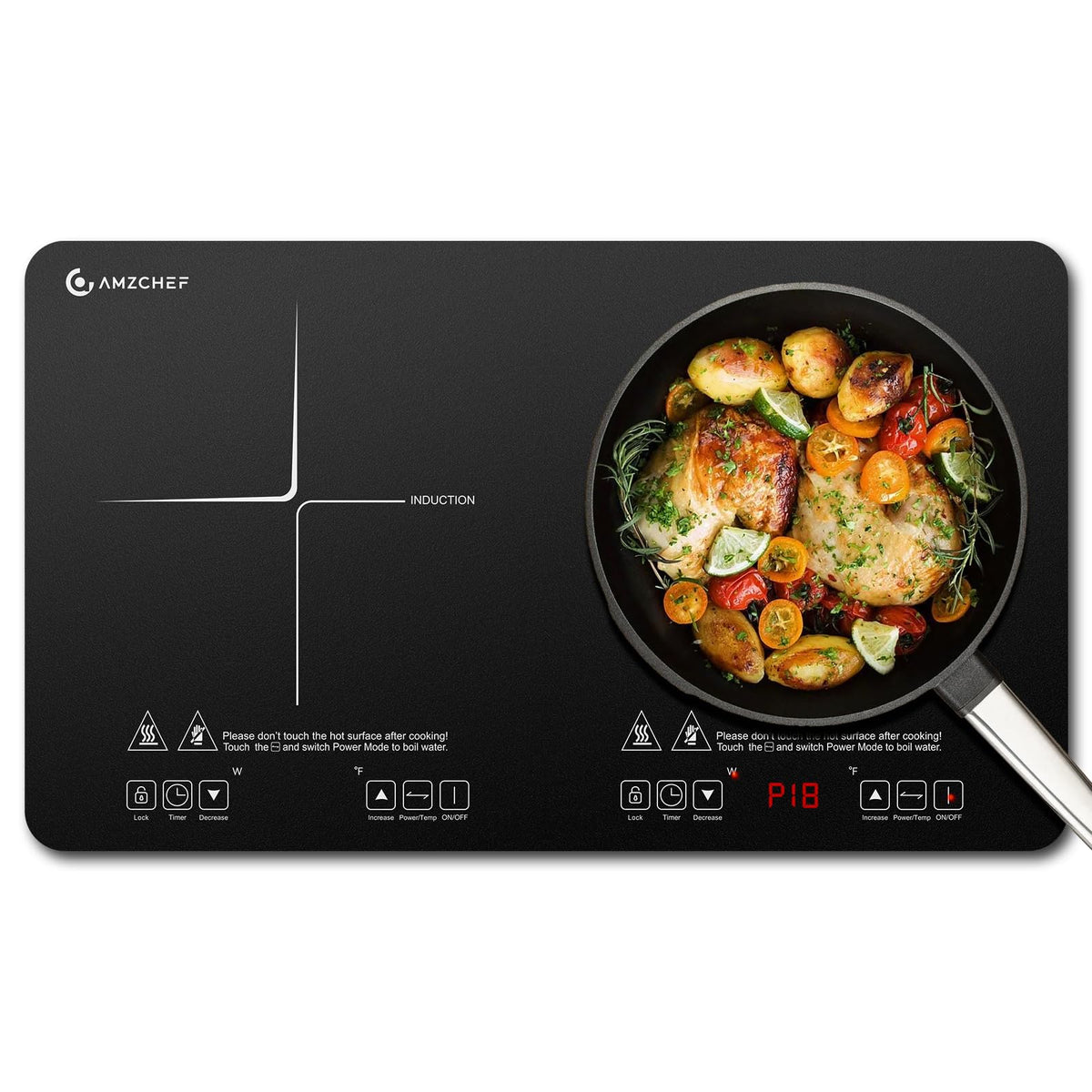 1800W Double Induction Cooktop