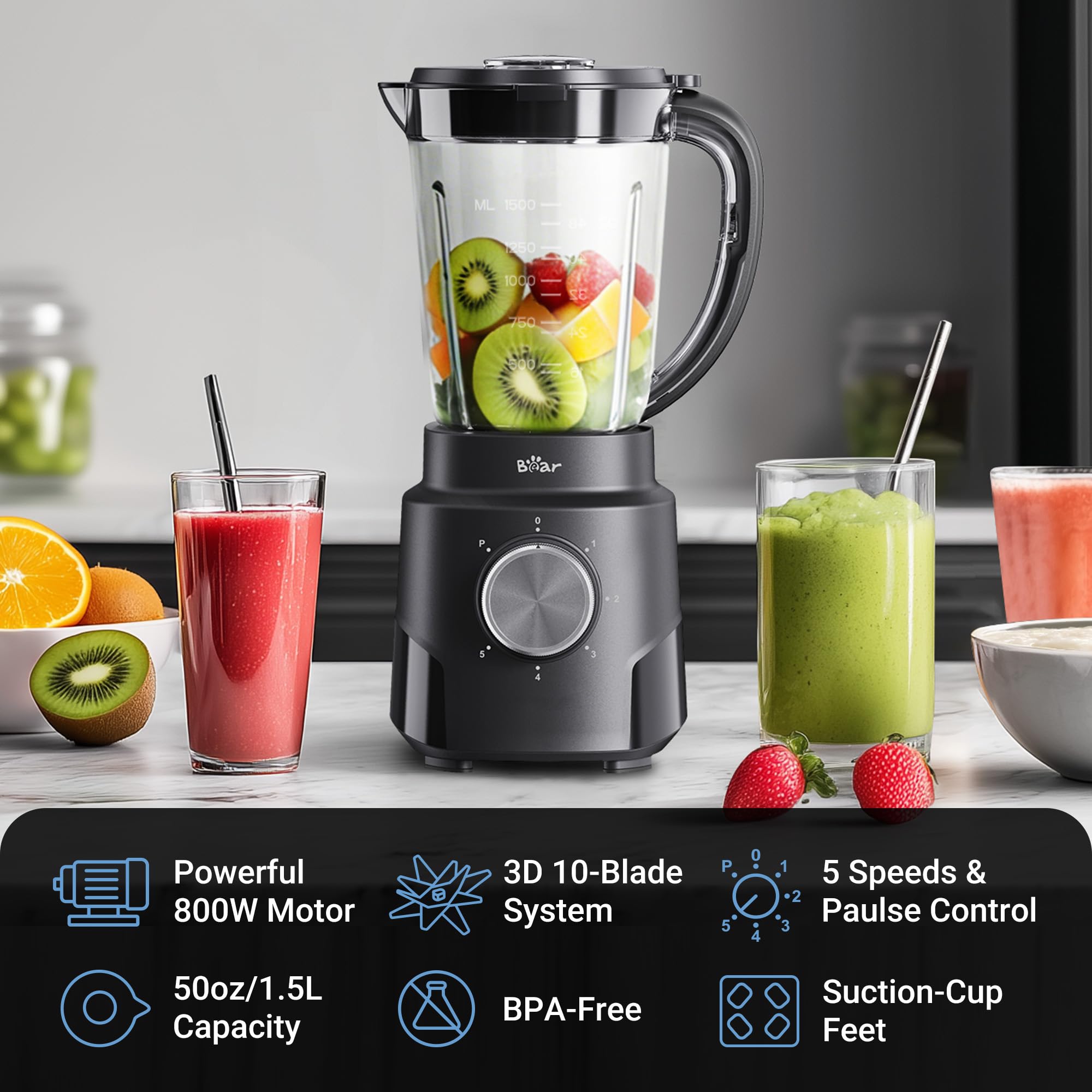 700W Smoothie Blender with 40oz Jar