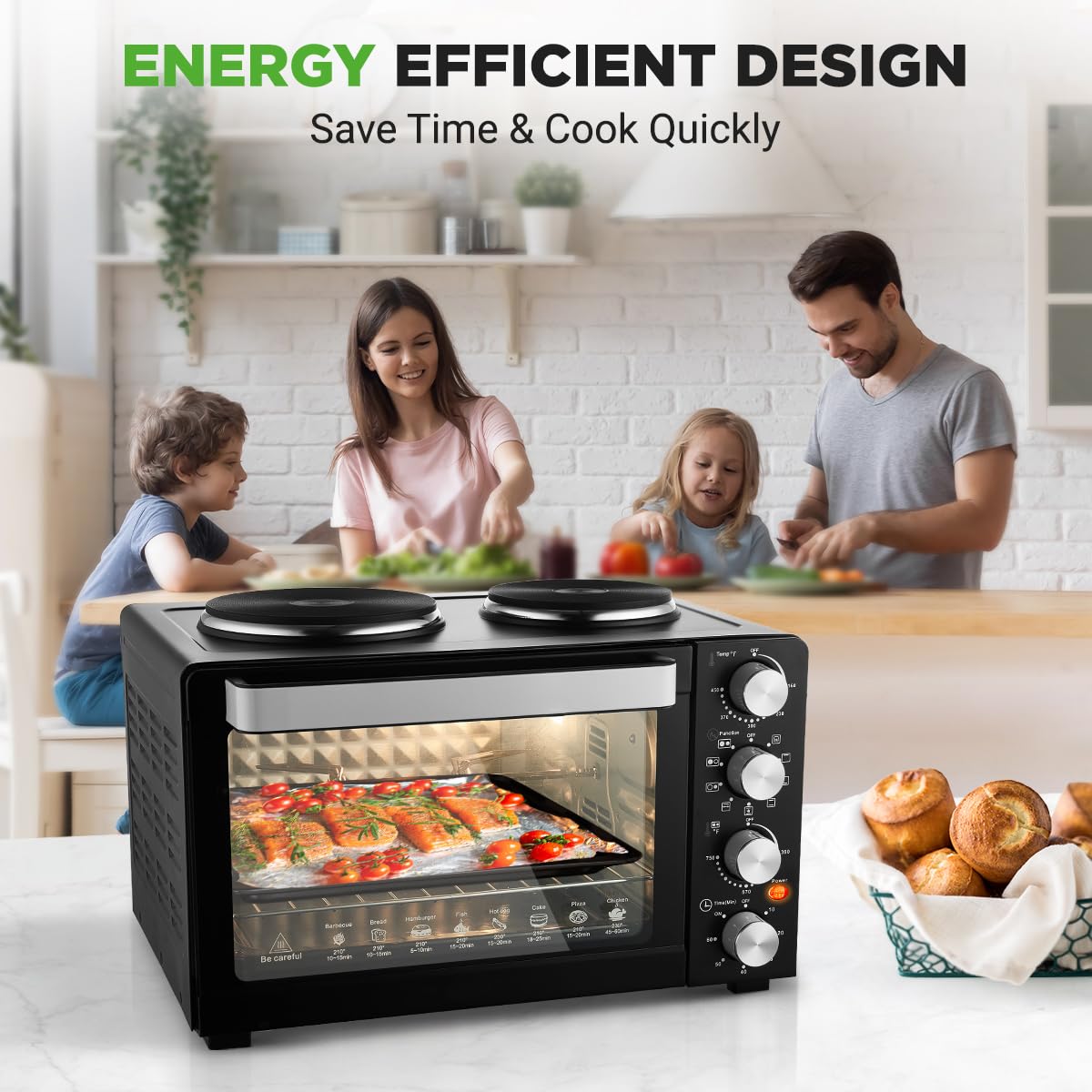 30 Qt Convection Oven with Dual Burners