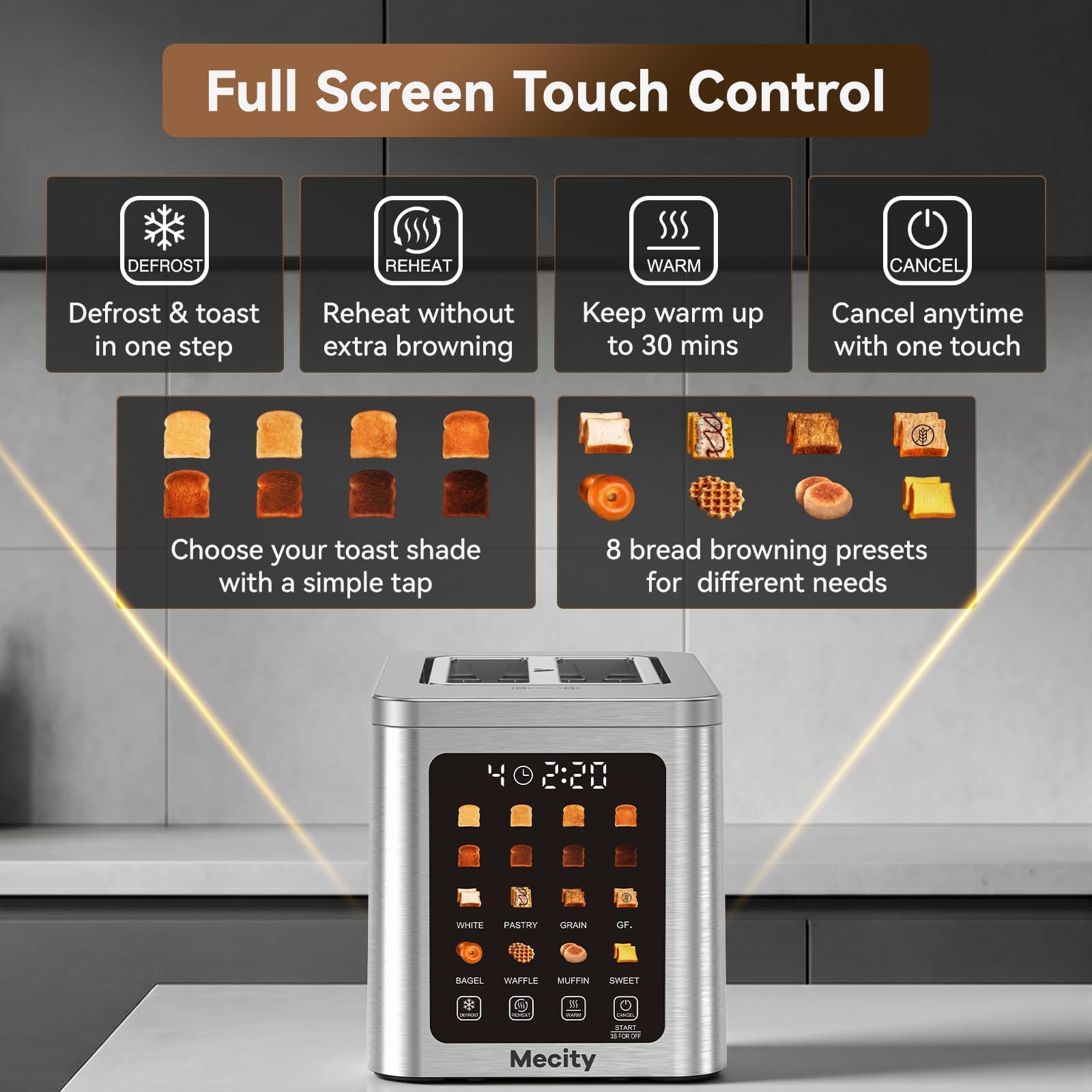 4 Slice Touch Screen Toaster