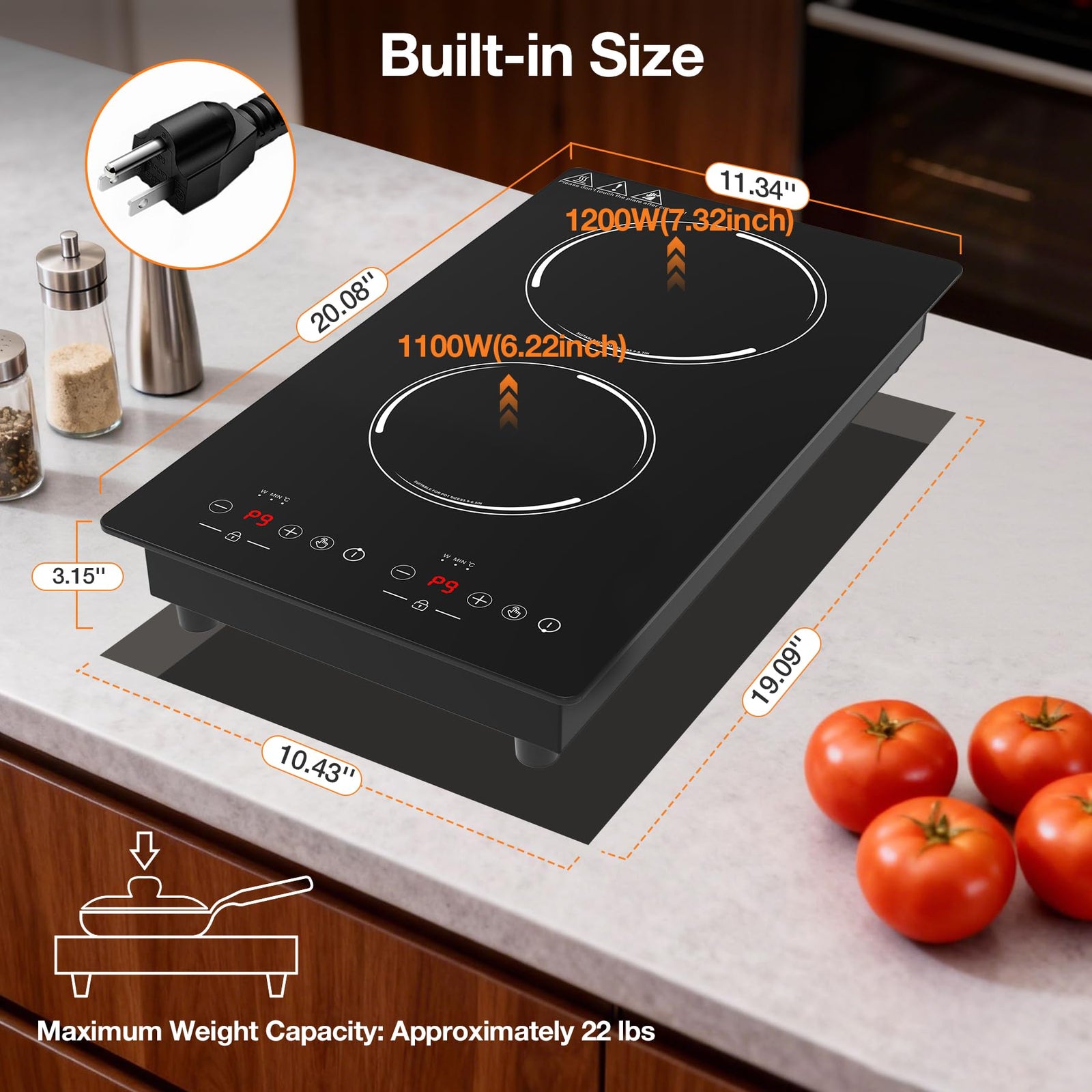 Portable Double Induction Cooktop