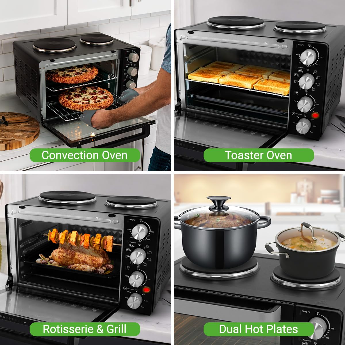 30 Qt Convection Oven with Dual Burners
