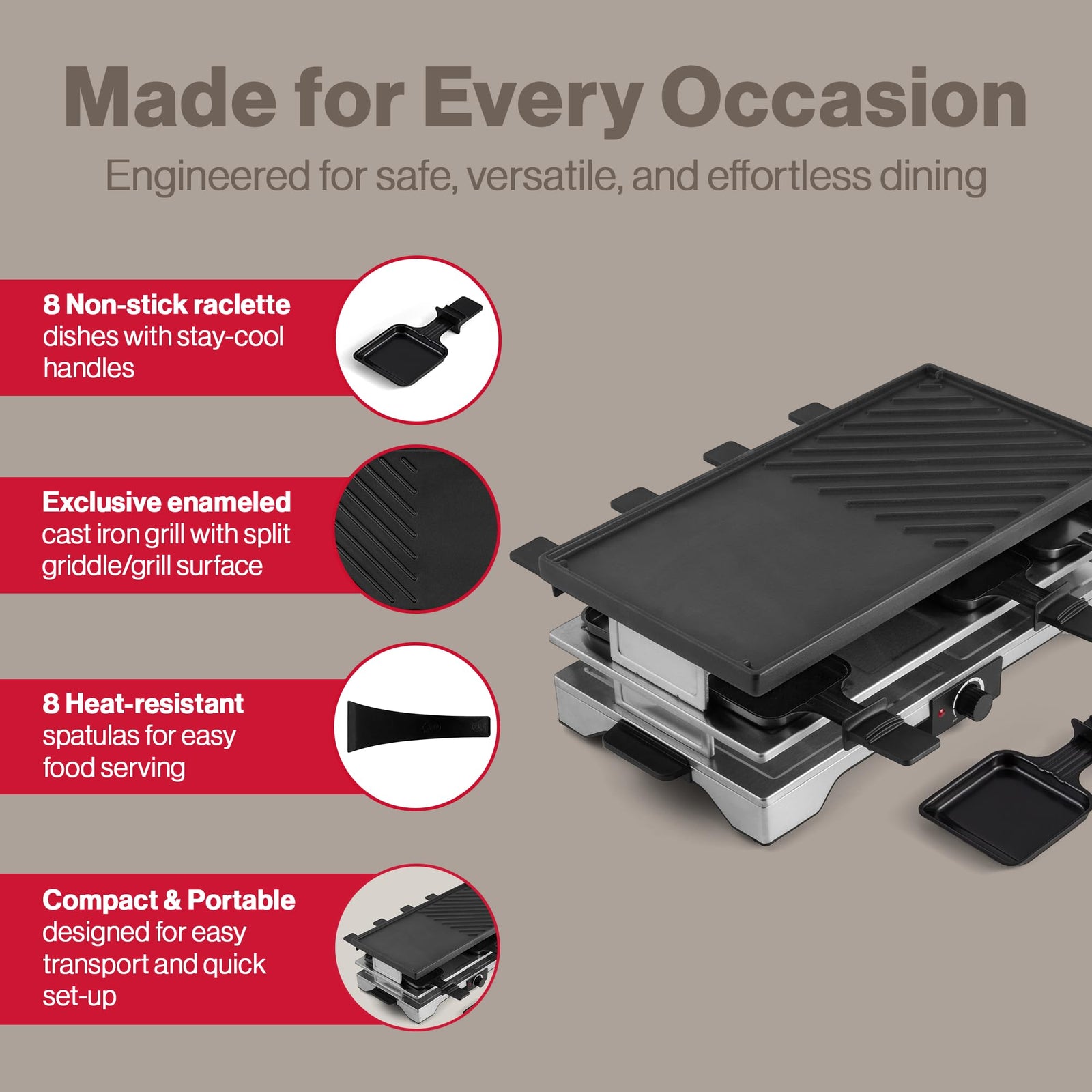 Indoor & Outdoor Raclette Grill Set