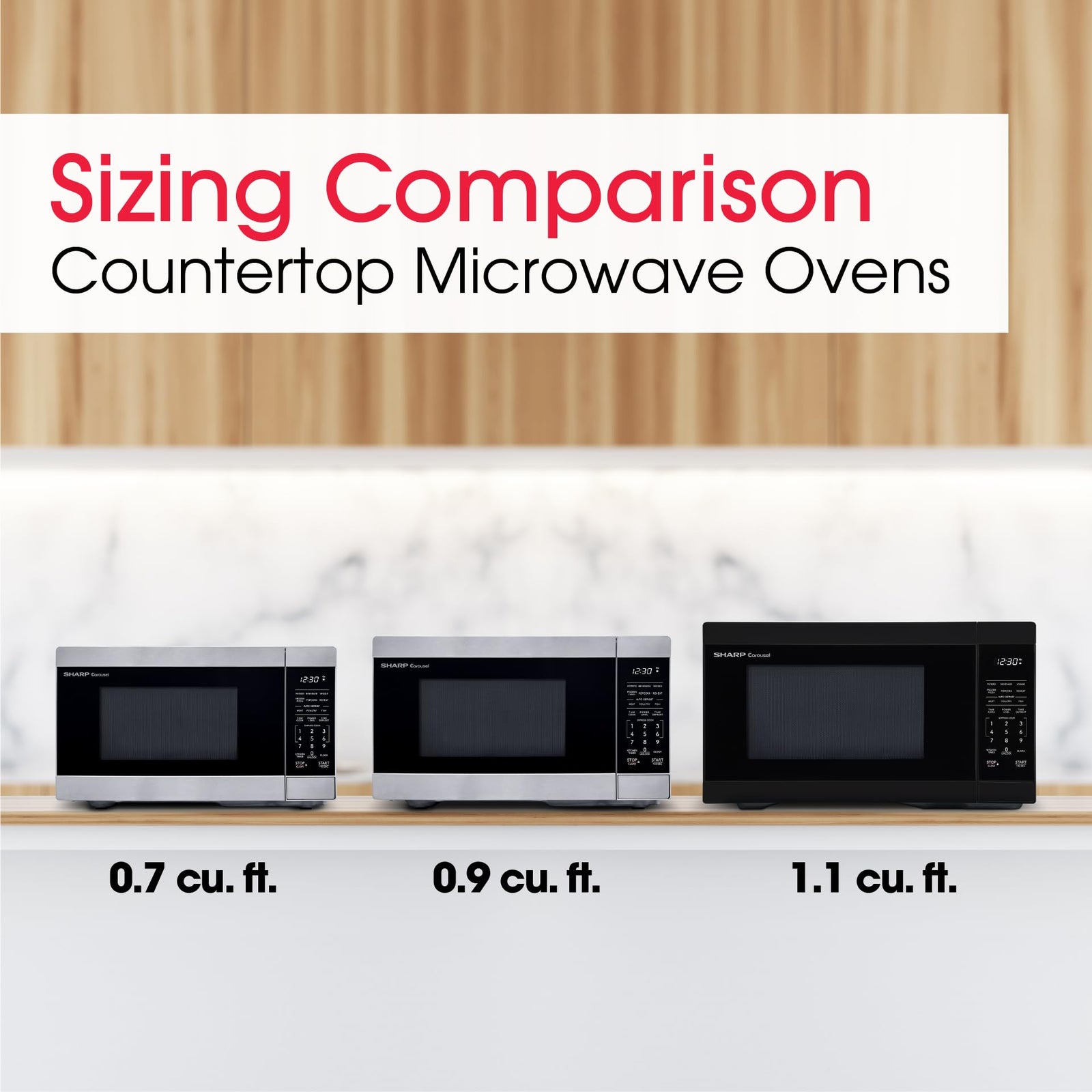 1.1 Cu. Ft. Countertop Microwave Oven
