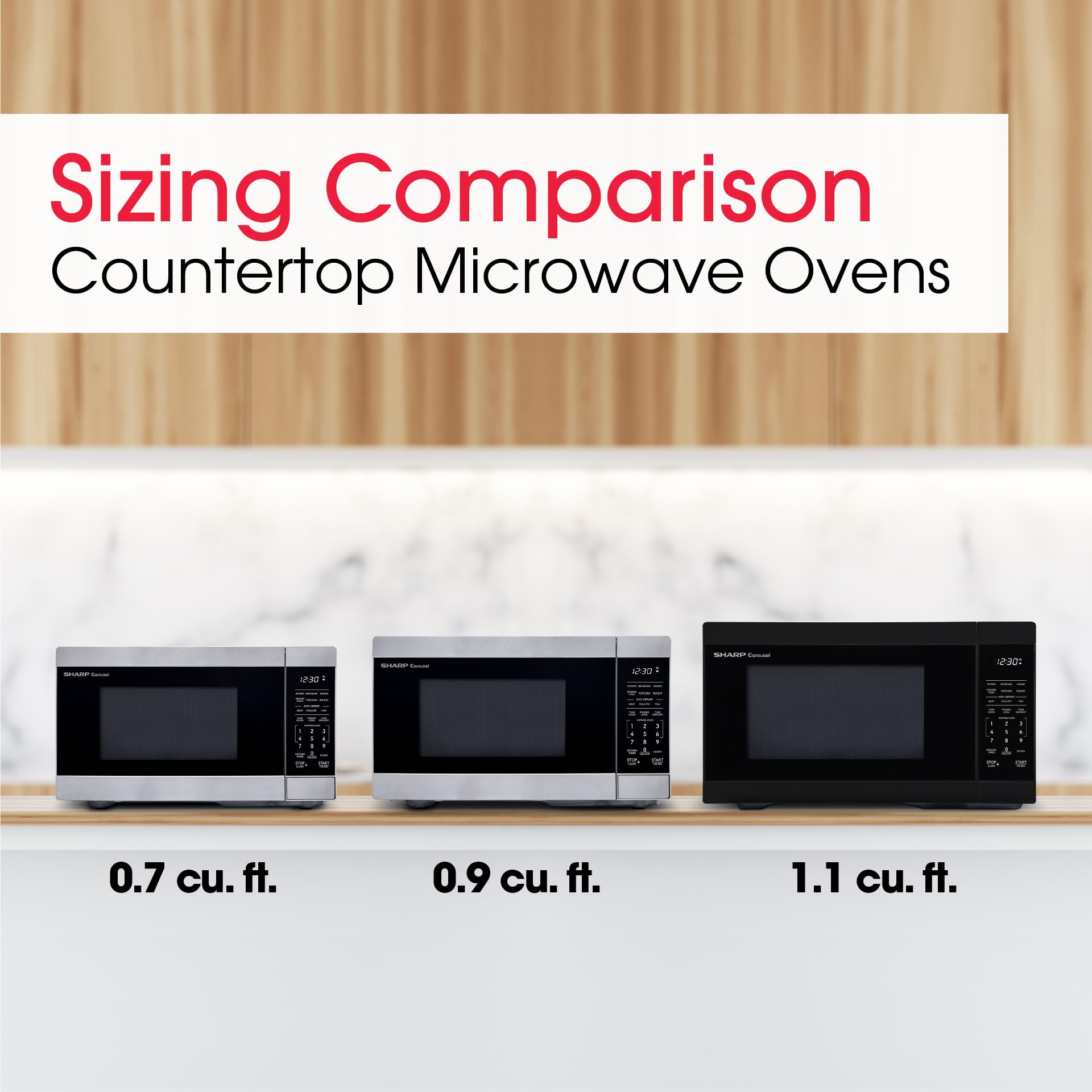 1.1 Cu. Ft. Countertop Microwave Oven
