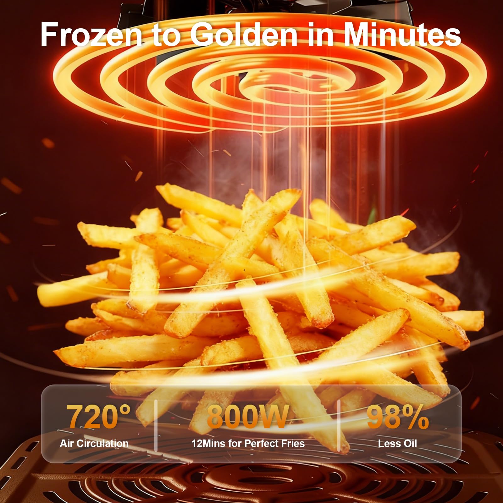 2 QT Mini 4-in-1 Air Fryer