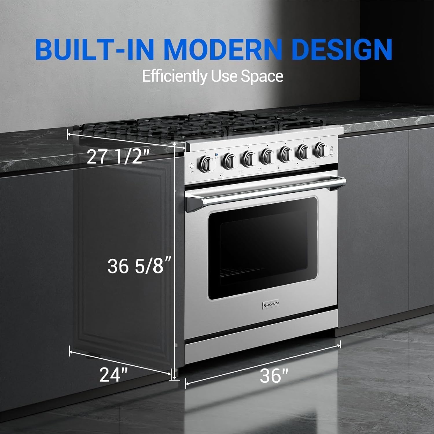 36" Gas Range with Convection Oven