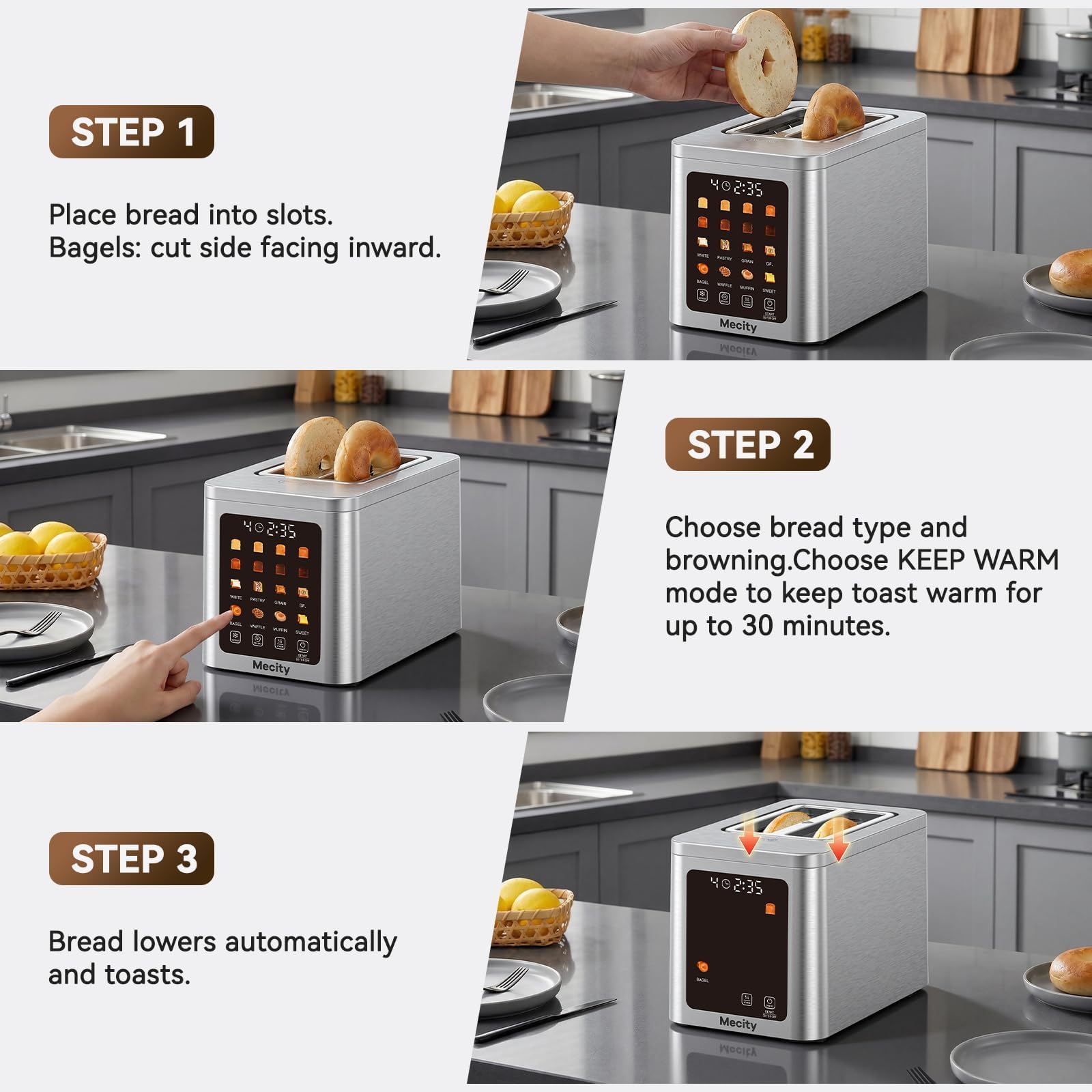 4 Slice Touch Screen Toaster
