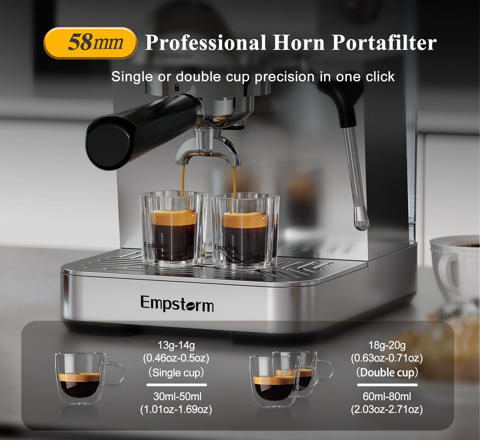20 Bar Espresso Machine with Milk Frother