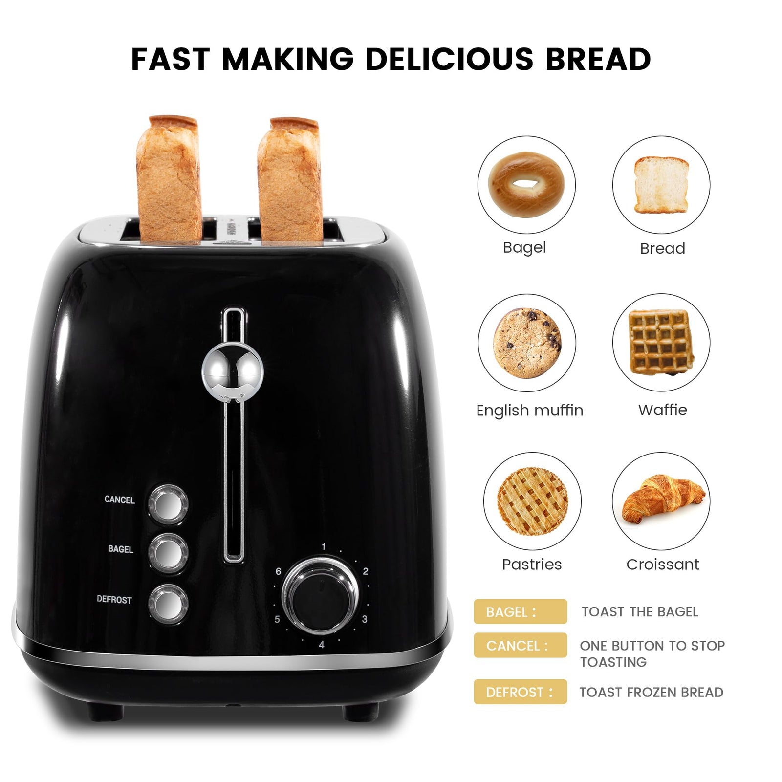 2 Slice Retro Toaster