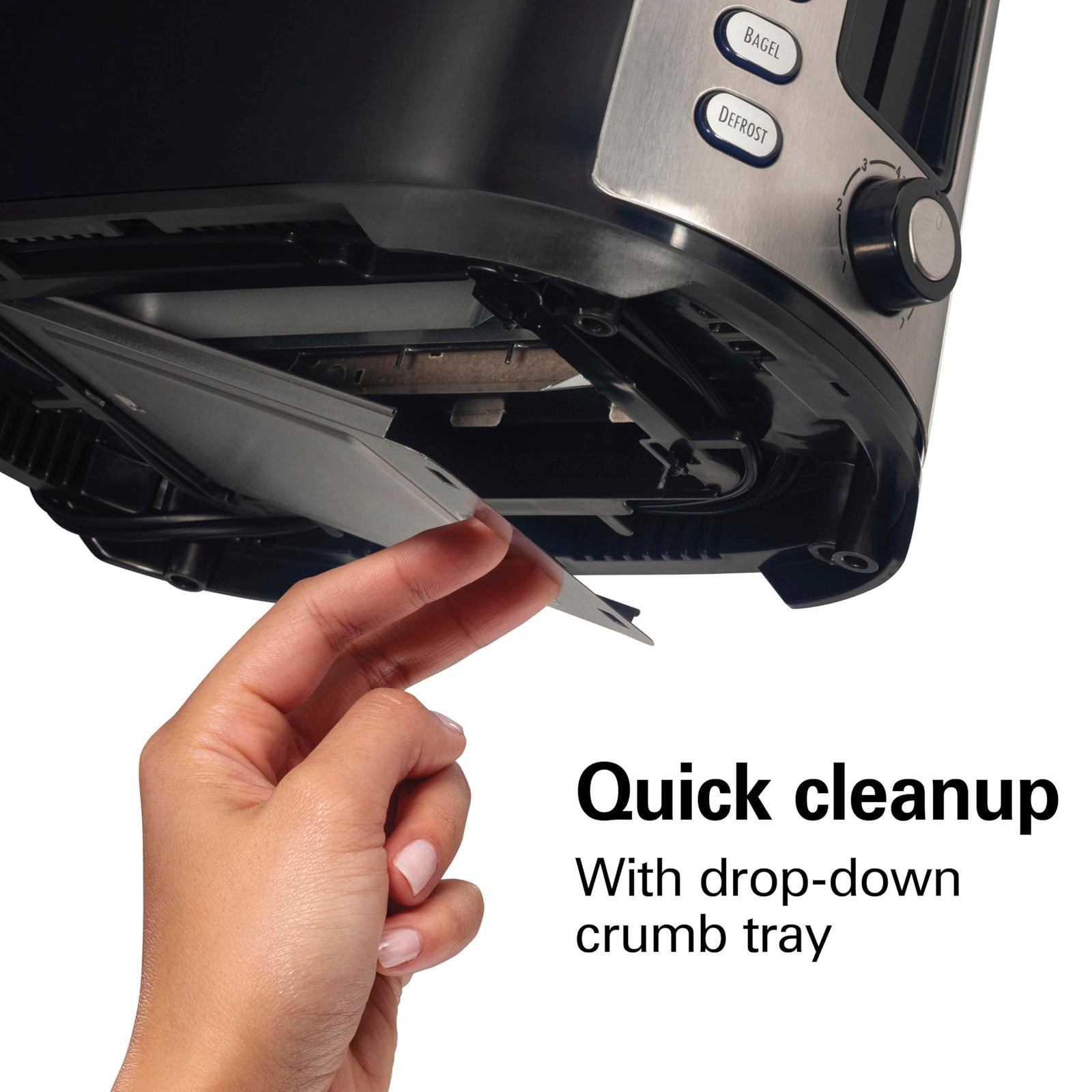 2 Slice Wide Slot Toaster with Bagel Setting