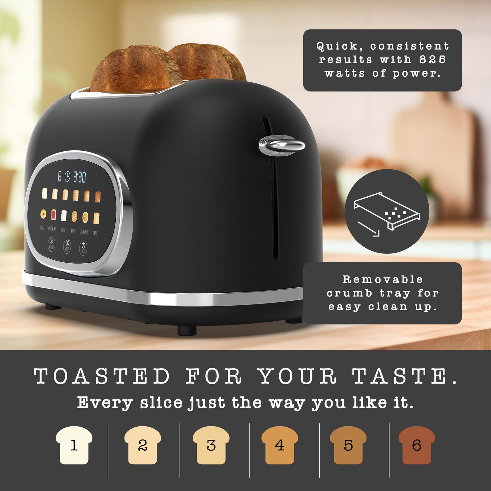 2 Slice Digital Toaster with Touchscreen