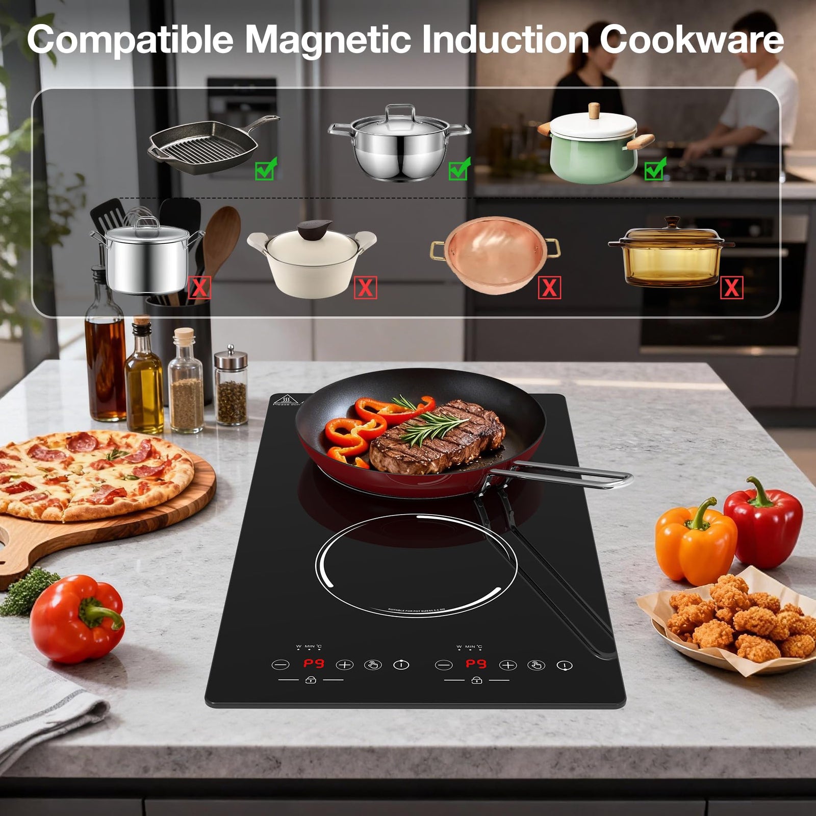 Portable Double Induction Cooktop