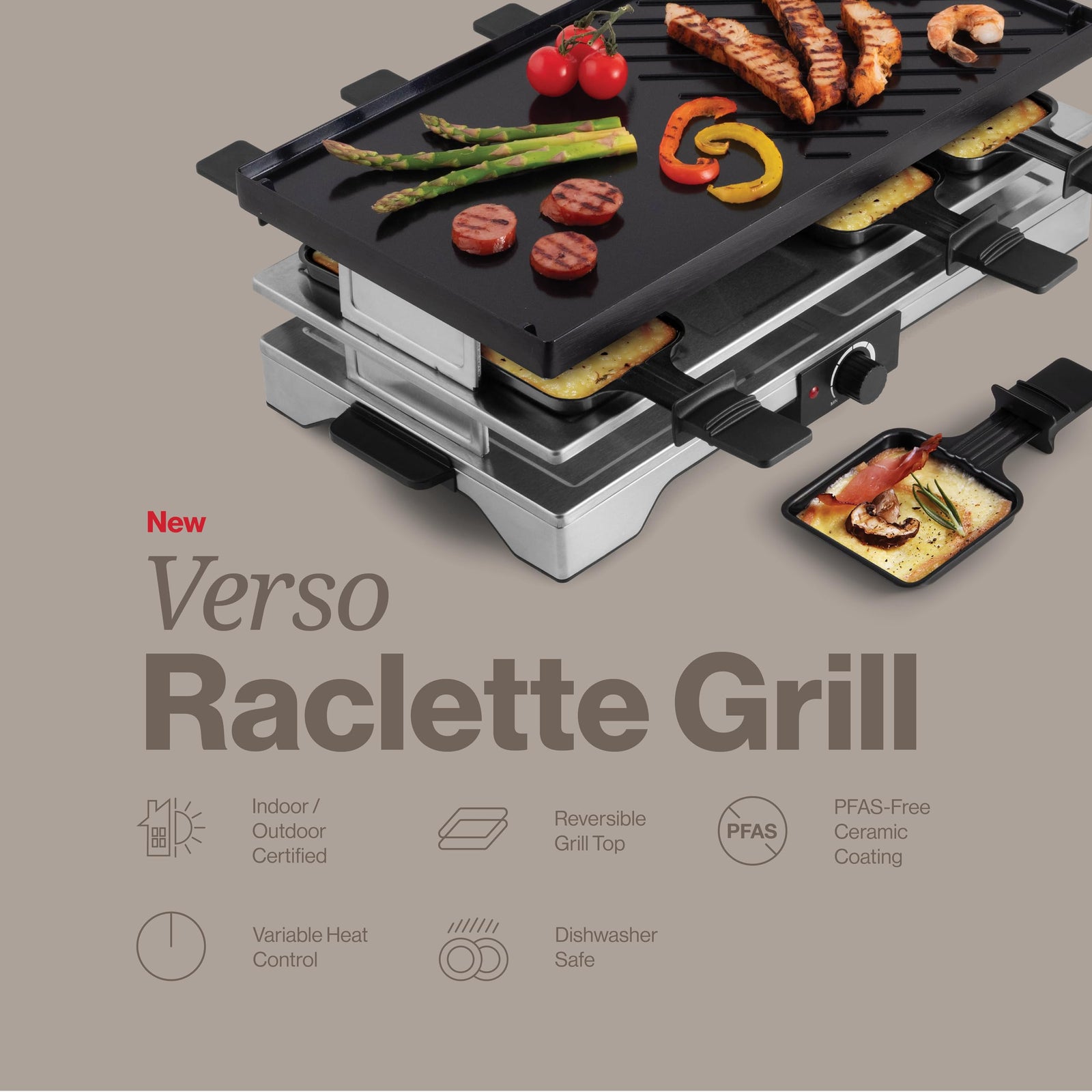 Indoor & Outdoor Raclette Grill Set