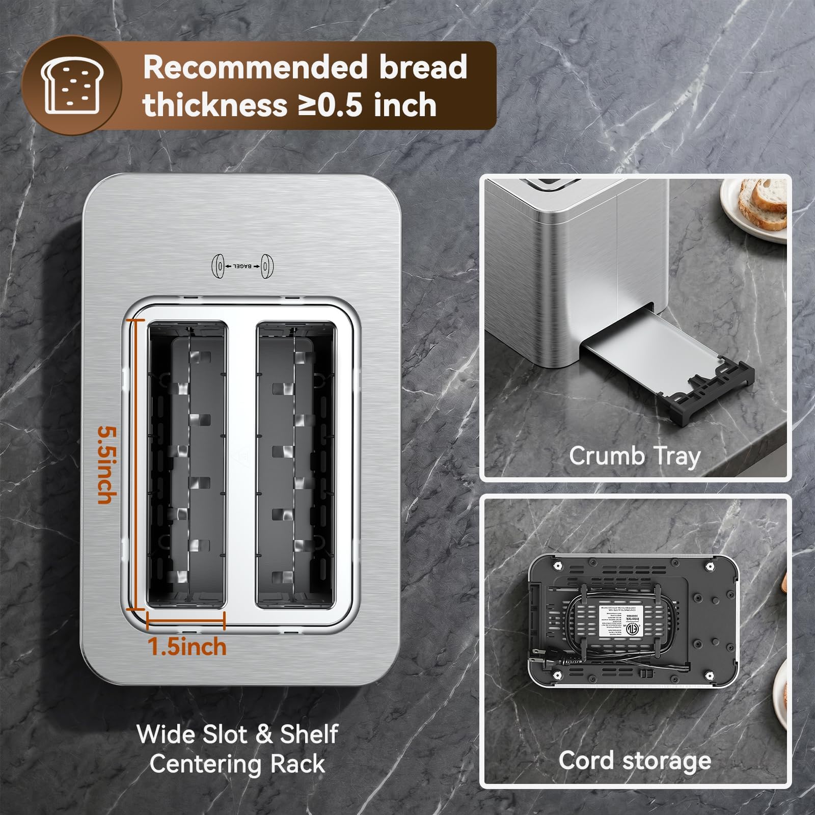 4 Slice Touch Screen Toaster
