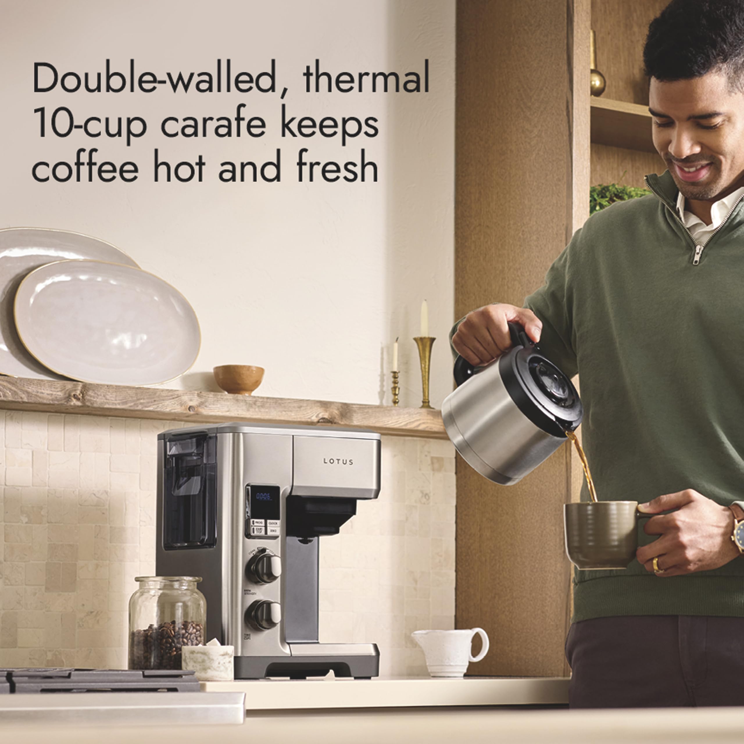 10 Cup Programmable Drip Coffee Maker with Scale