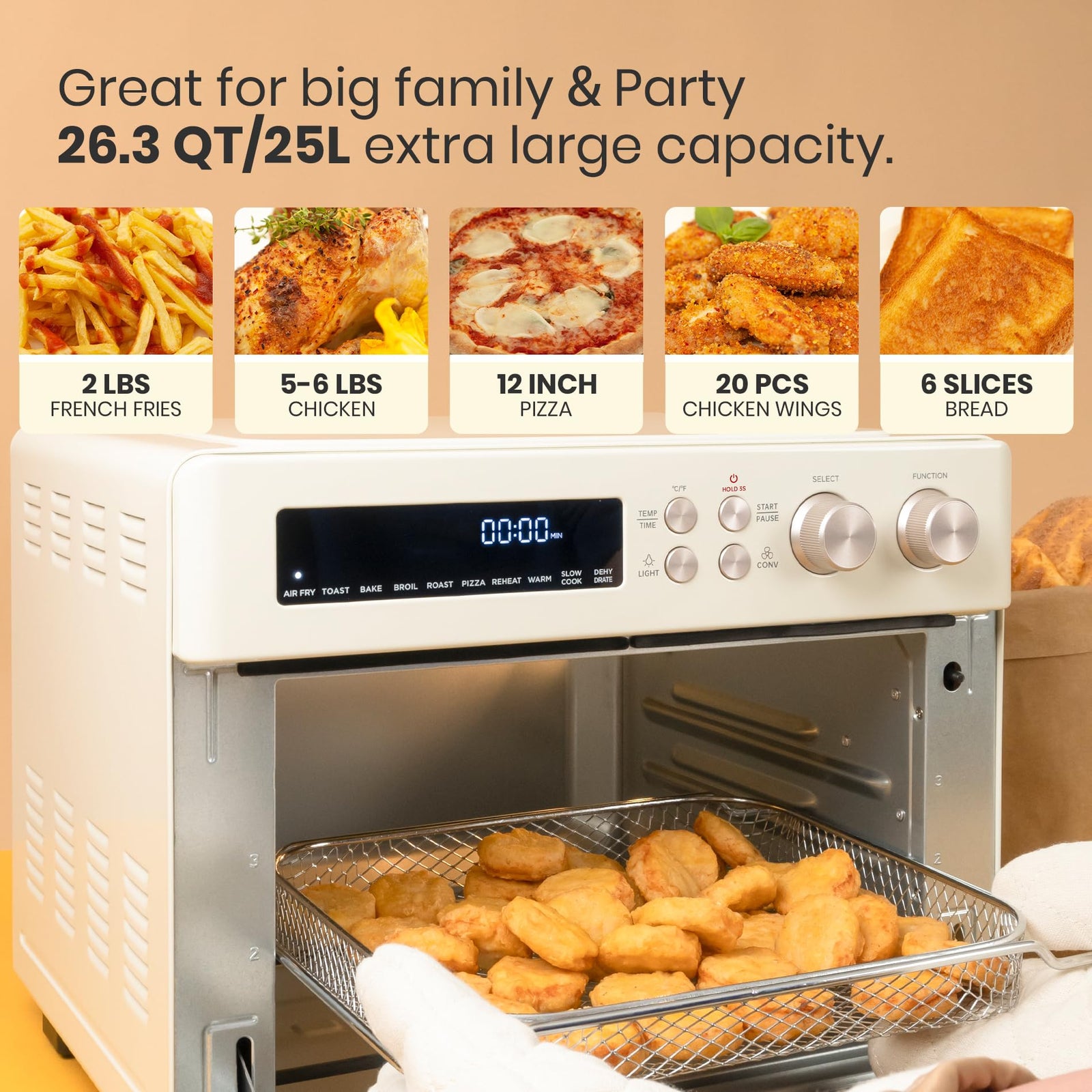 10-in-1 Air Fryer Toaster Oven Combo