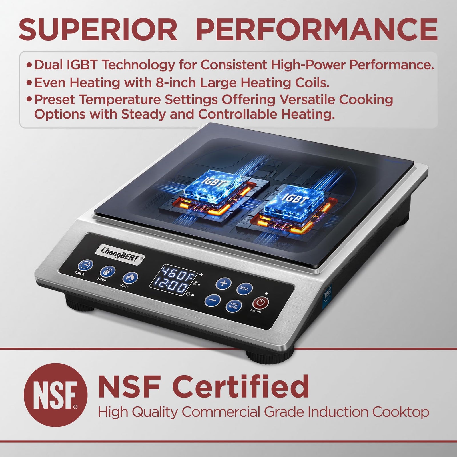 1800W Portable Induction Cooktop