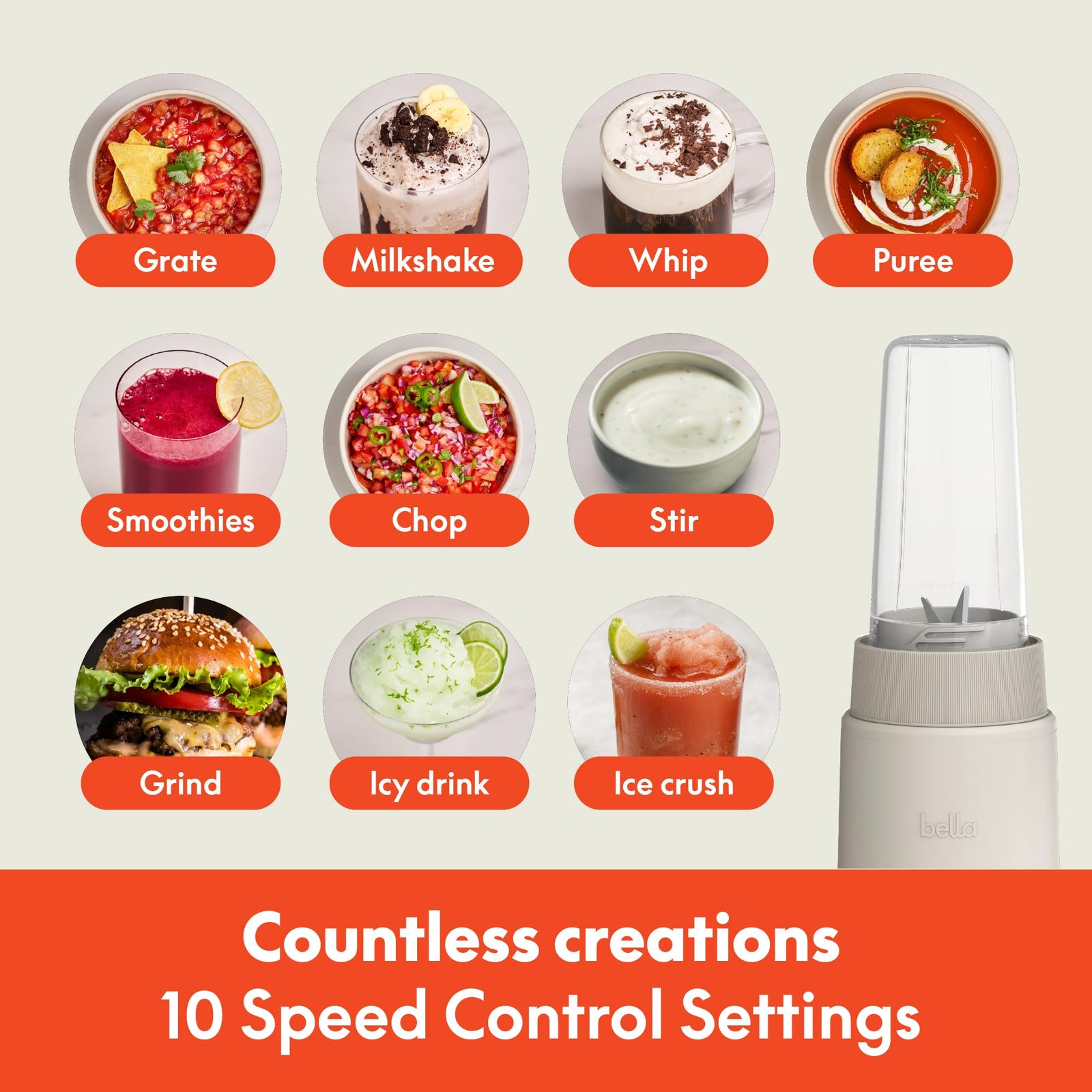 Bella 6 pcs Rocket Blender