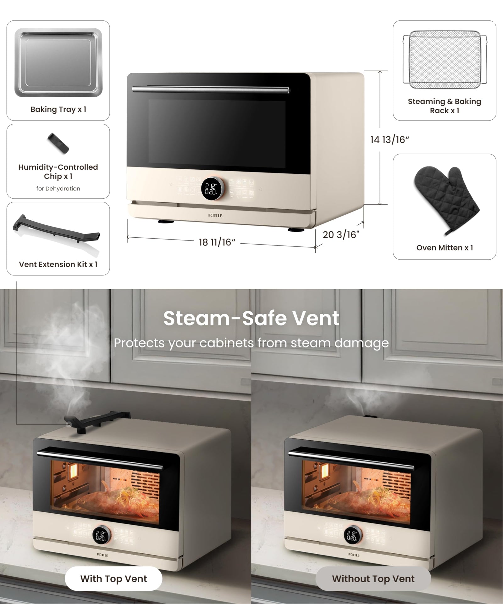 4-in-1 Steam Combi Oven with Air Fryer