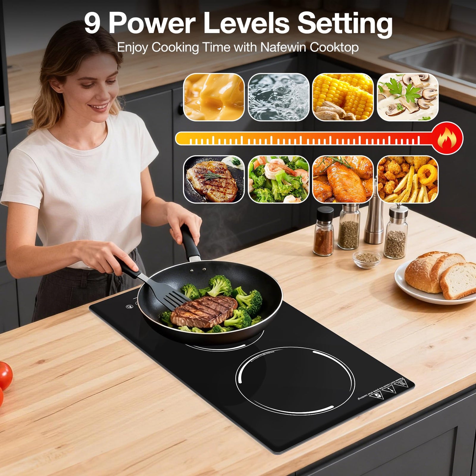 Portable Double Induction Cooktop