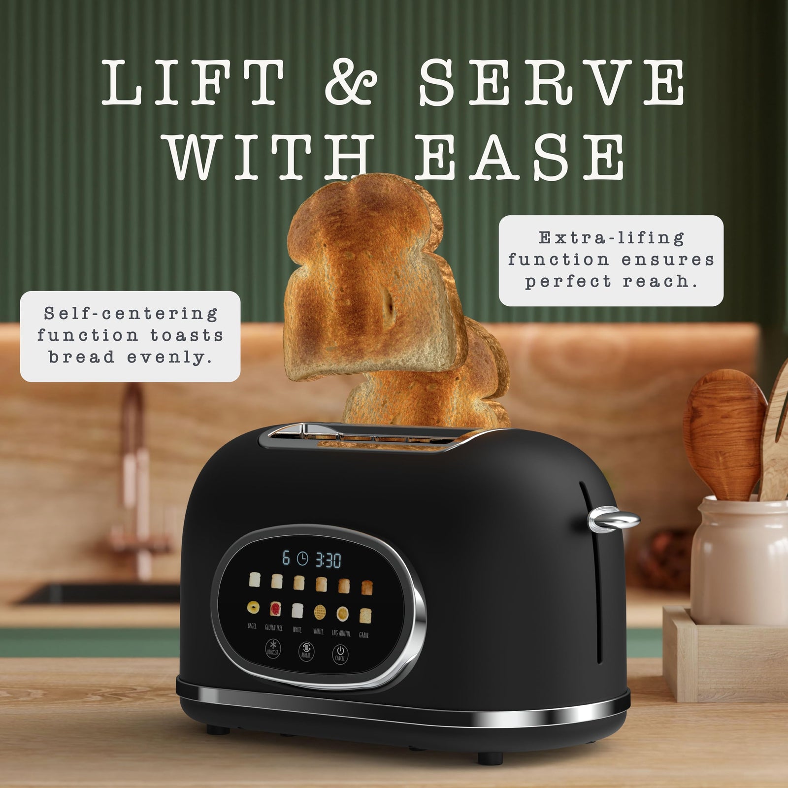 2 Slice Digital Toaster with Touchscreen