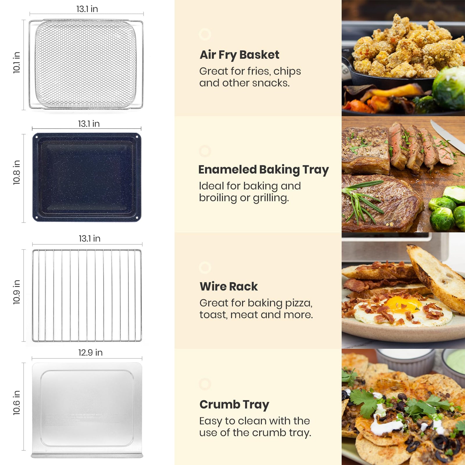 10-in-1 Air Fryer Toaster Oven Combo
