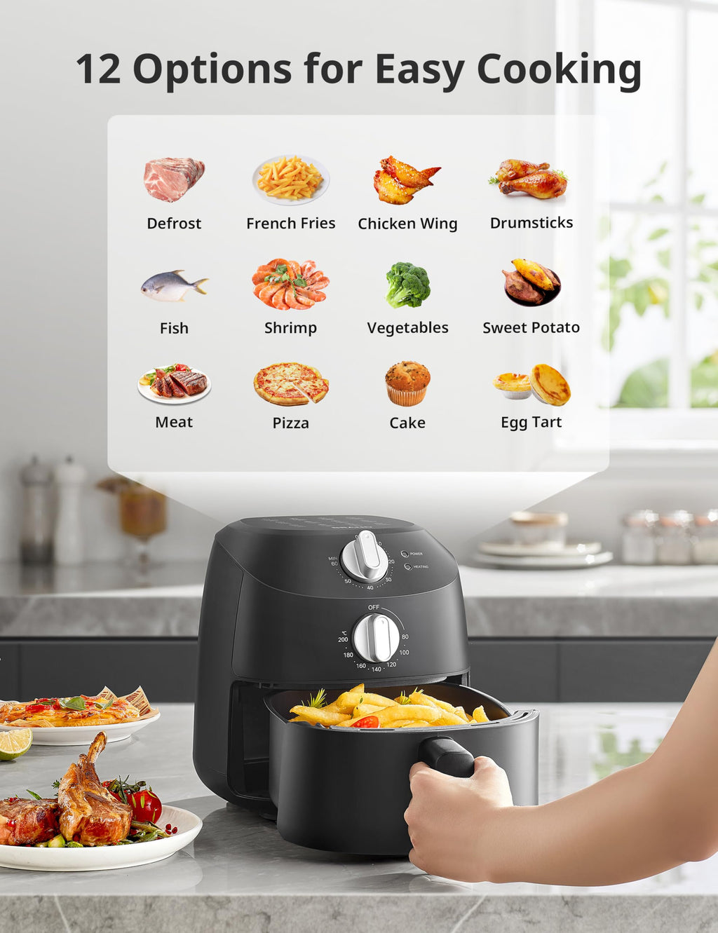 2 QT Compact Digital Air Fryer