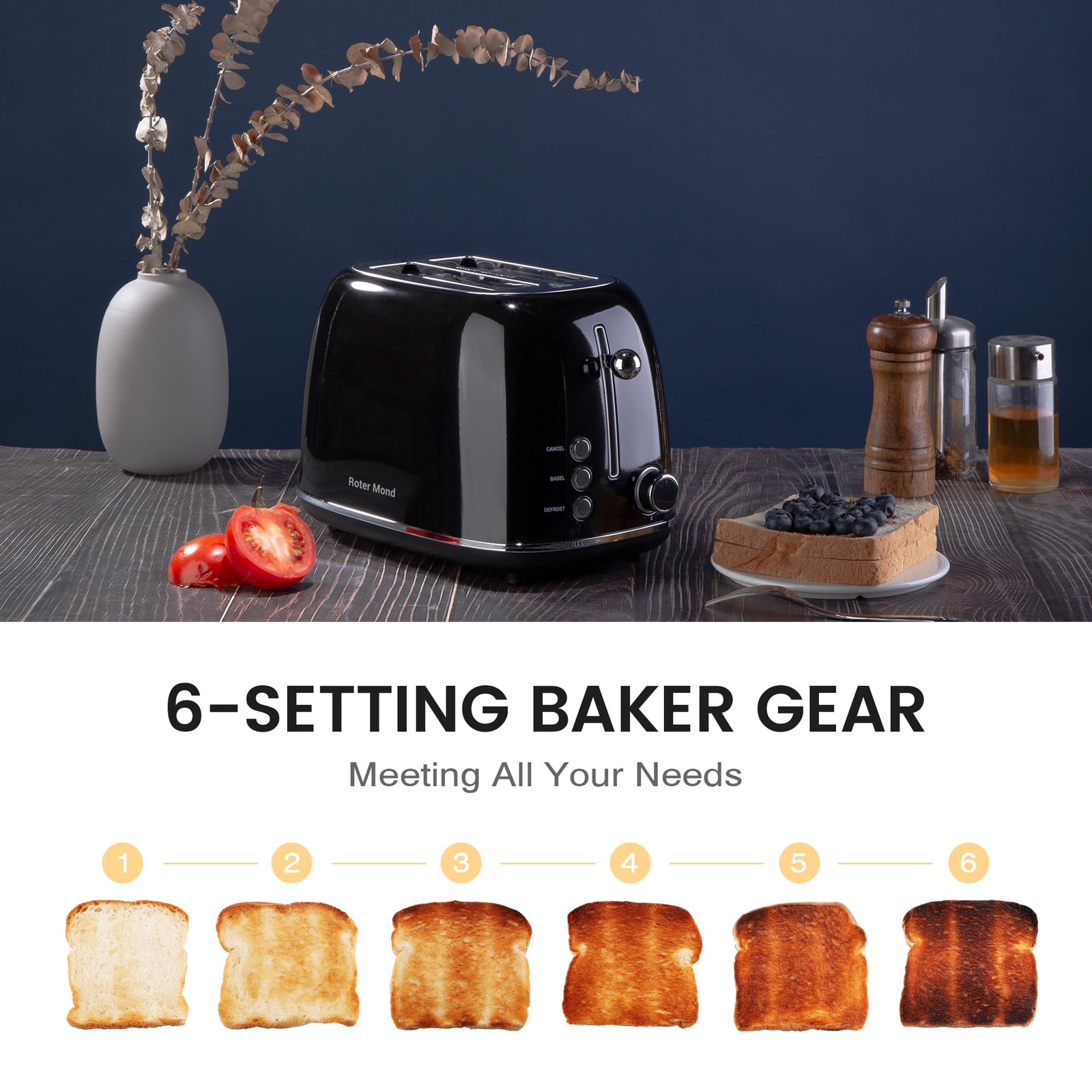 2 Slice Retro Toaster