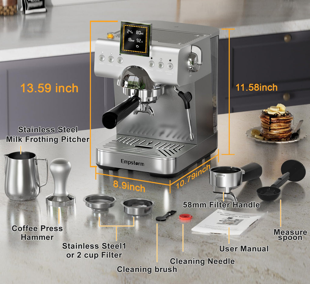 20 Bar Espresso Machine with Milk Frother