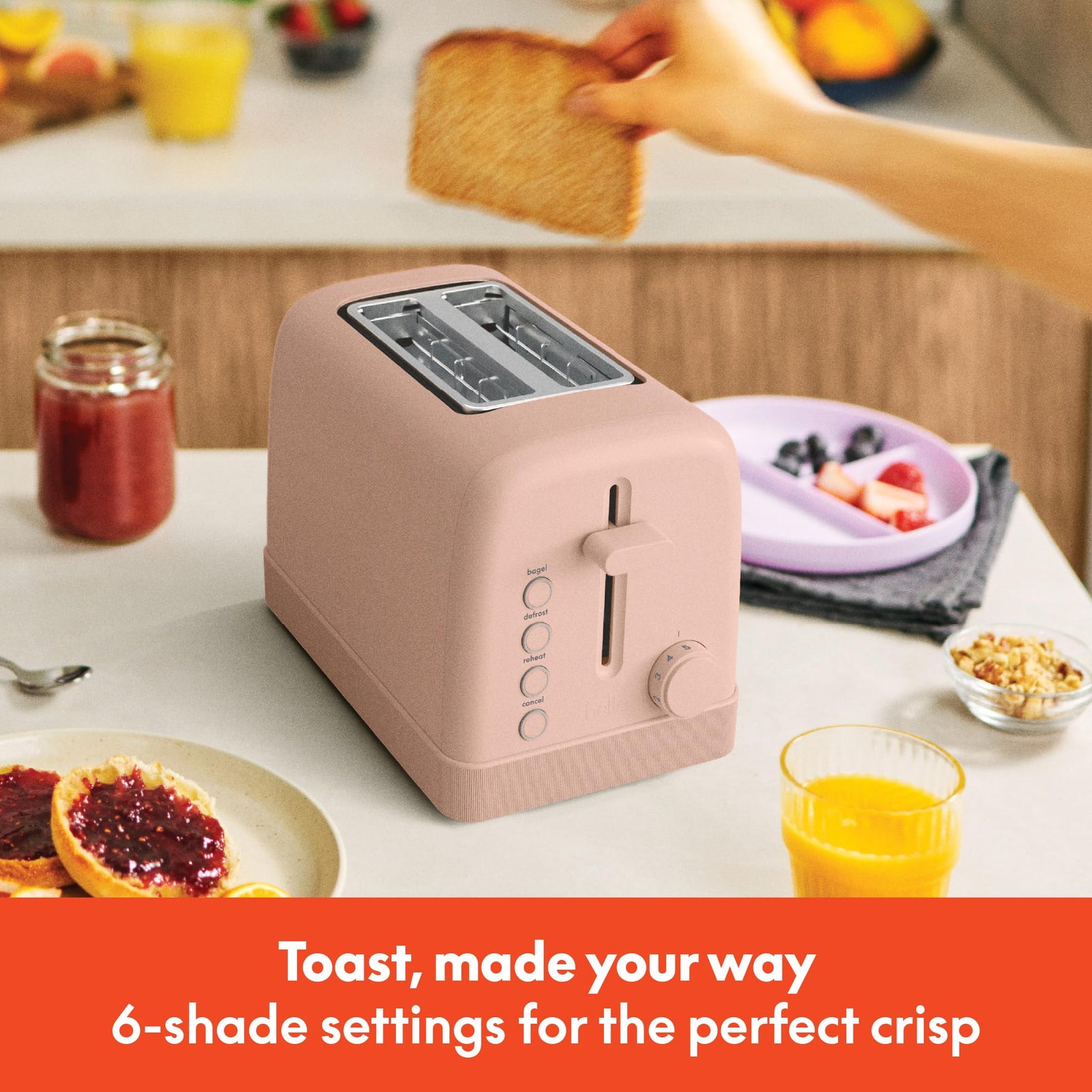 2 Slice Toaster with 6 Shade Settings