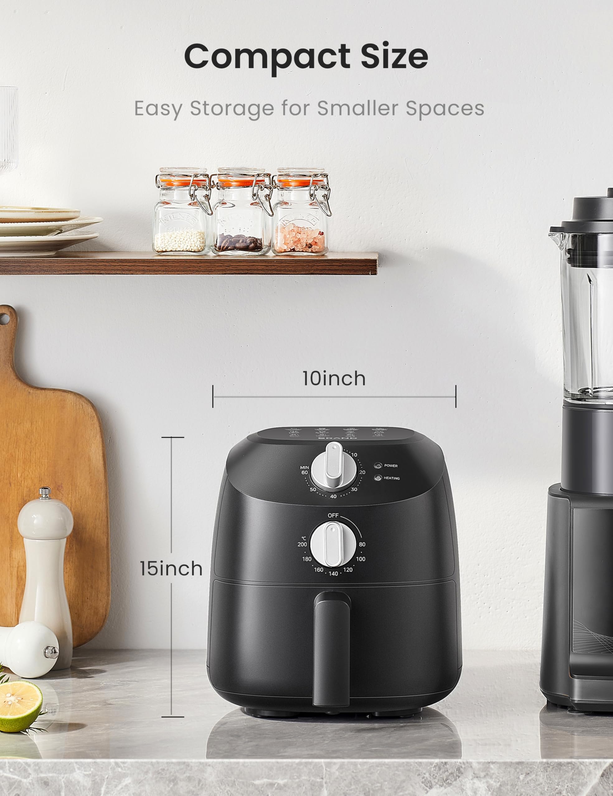 2 QT Compact Digital Air Fryer