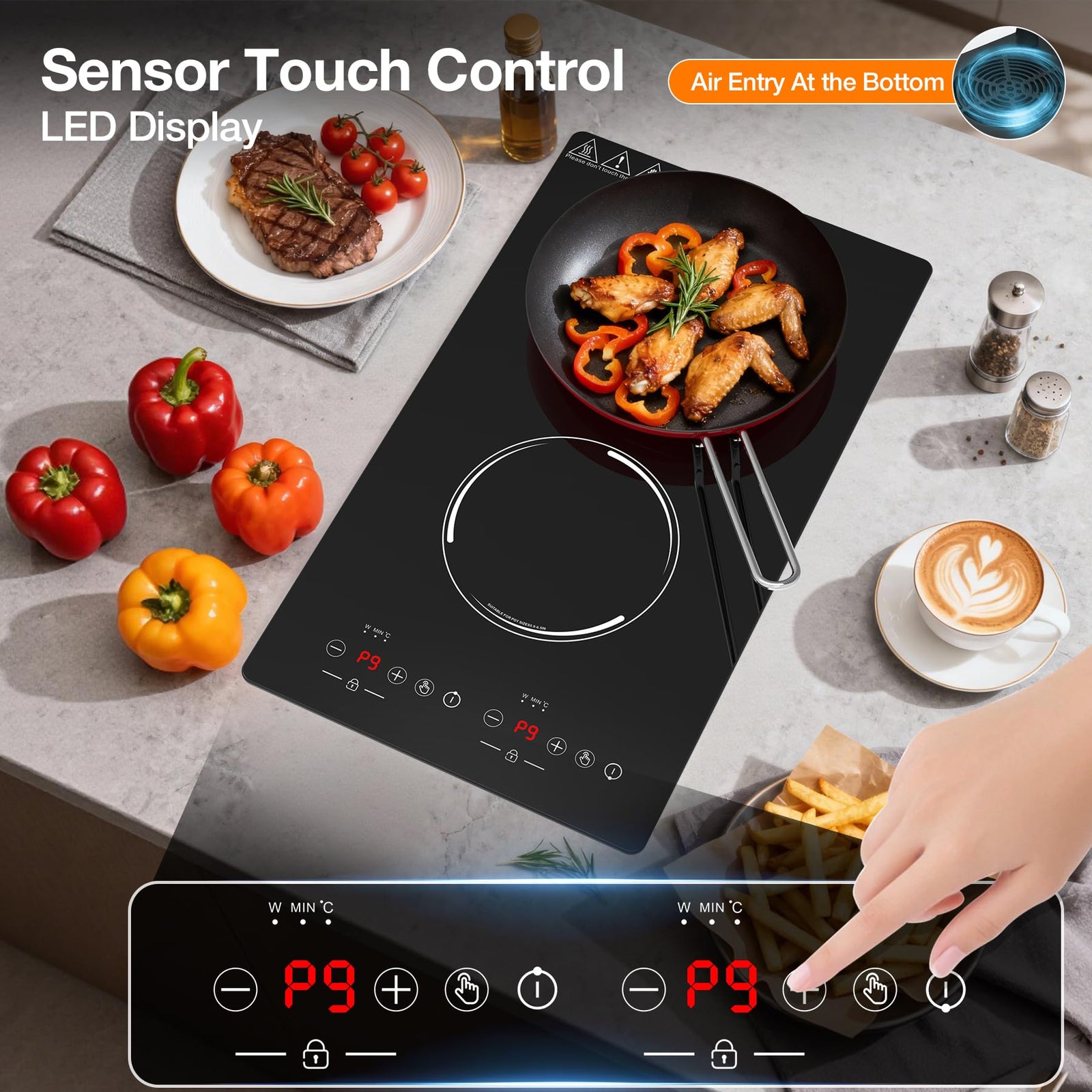 Portable Double Induction Cooktop
